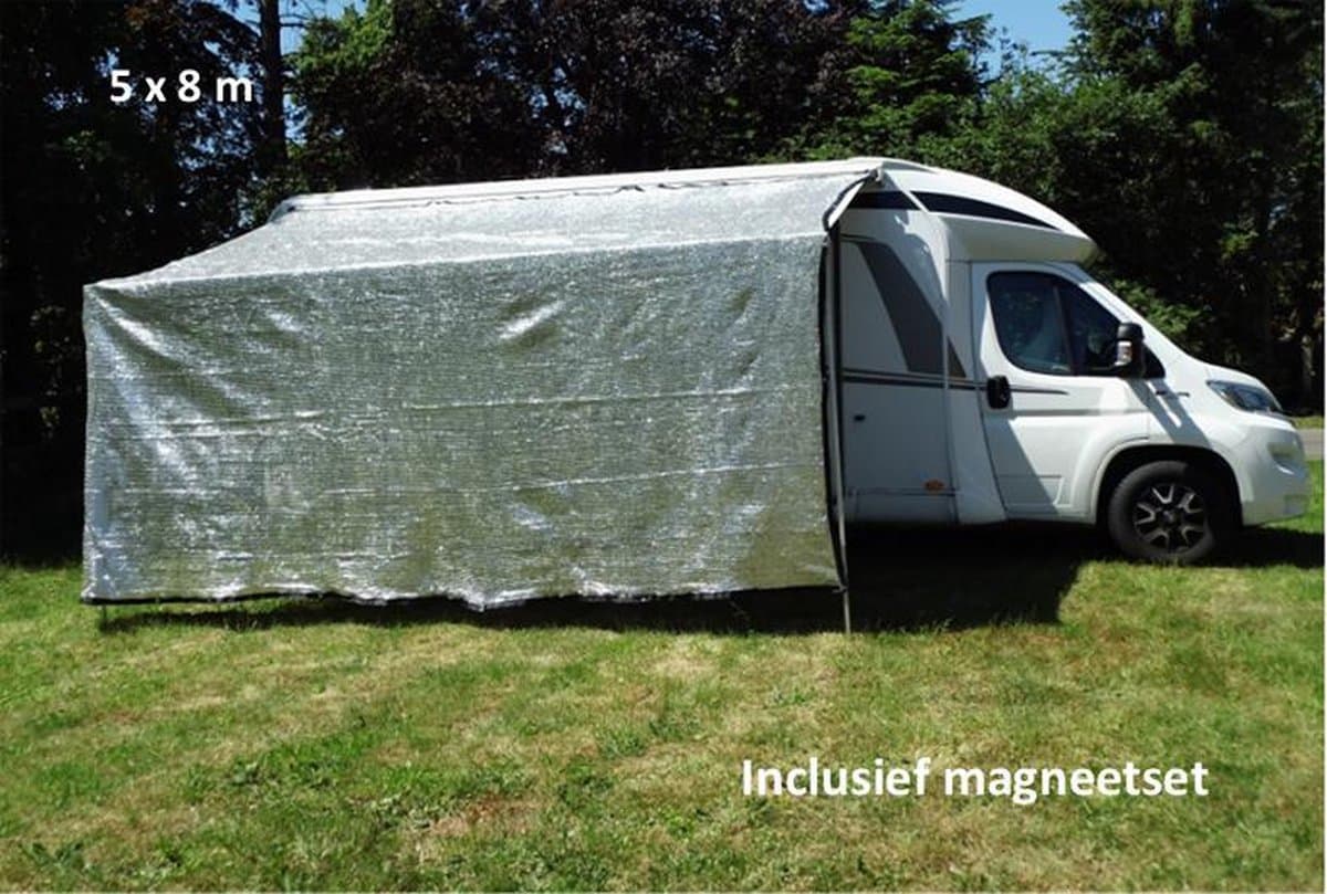 Aluminium Schaduwnet 5 x 8 m incl magneetset
