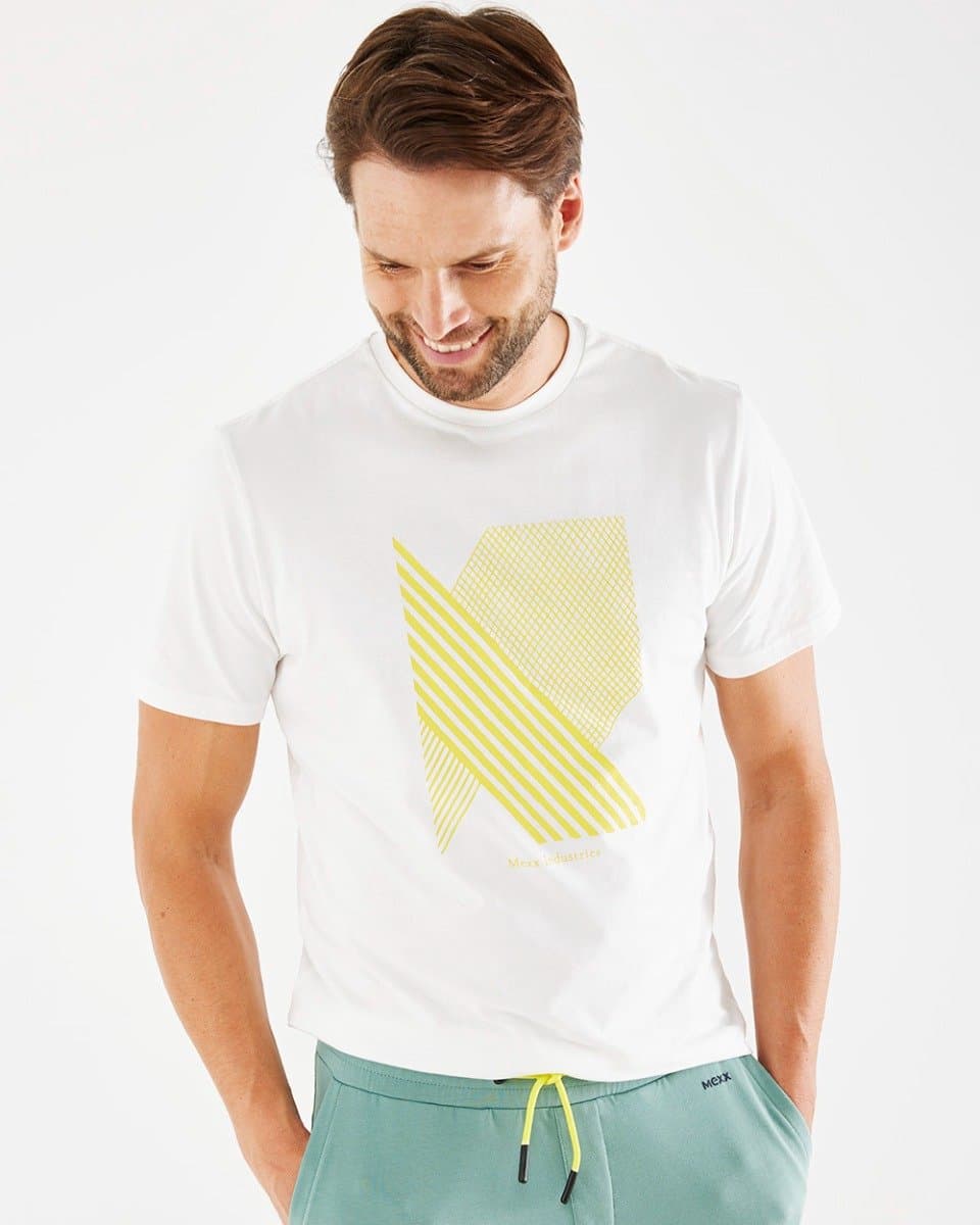 Mexx T-shirt Ronde Hals Off White - Maat S