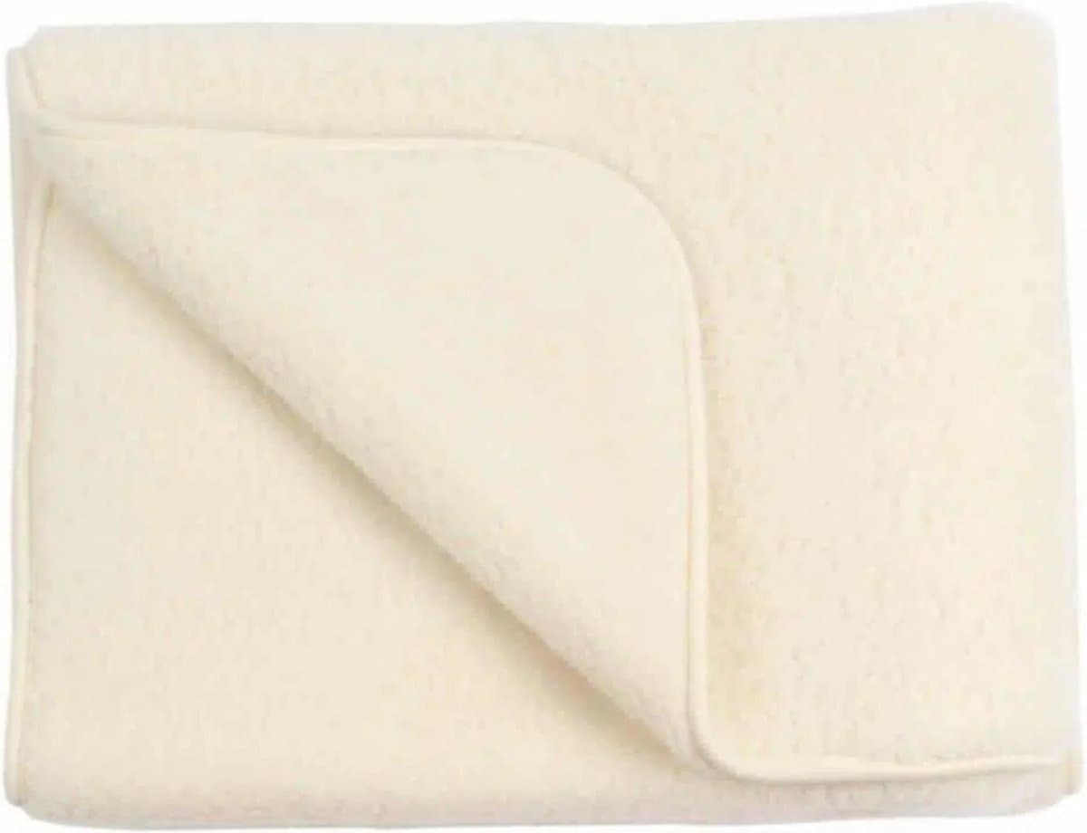 WOLLIES Amsterdam - Wieg Deken - Wit - Merino Wol - 75 x 100 CM