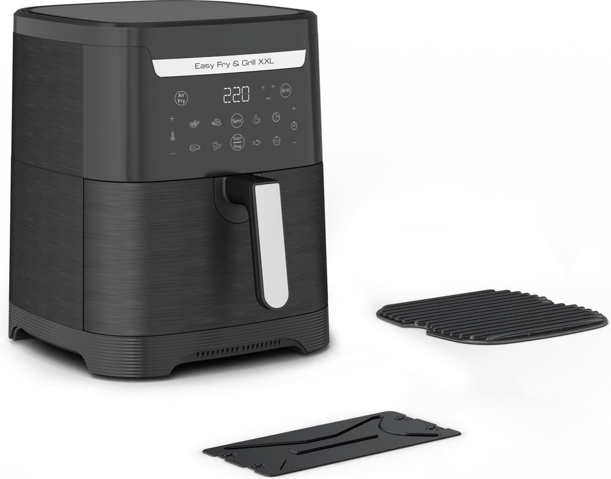 Tefal EY8018 - Easy Fry&Grill XXL airfryer - 2-in-1, 6,5 l capaciteit, dual zone koken