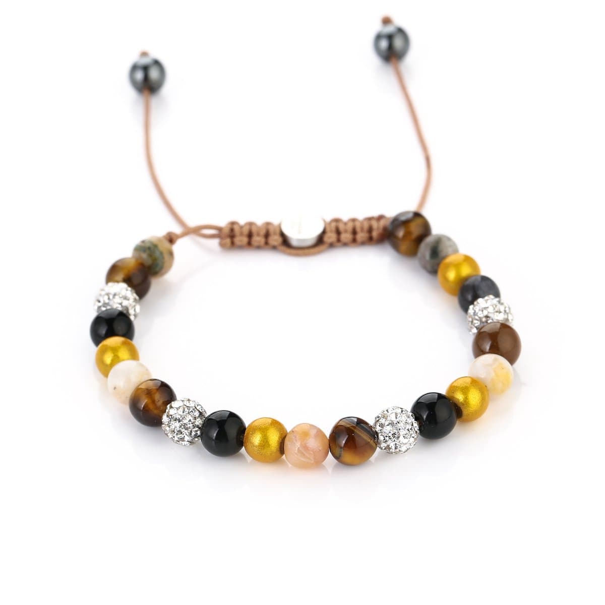 Michelle Bijou - Kralenarmband met shamballah - Goud en Zilver