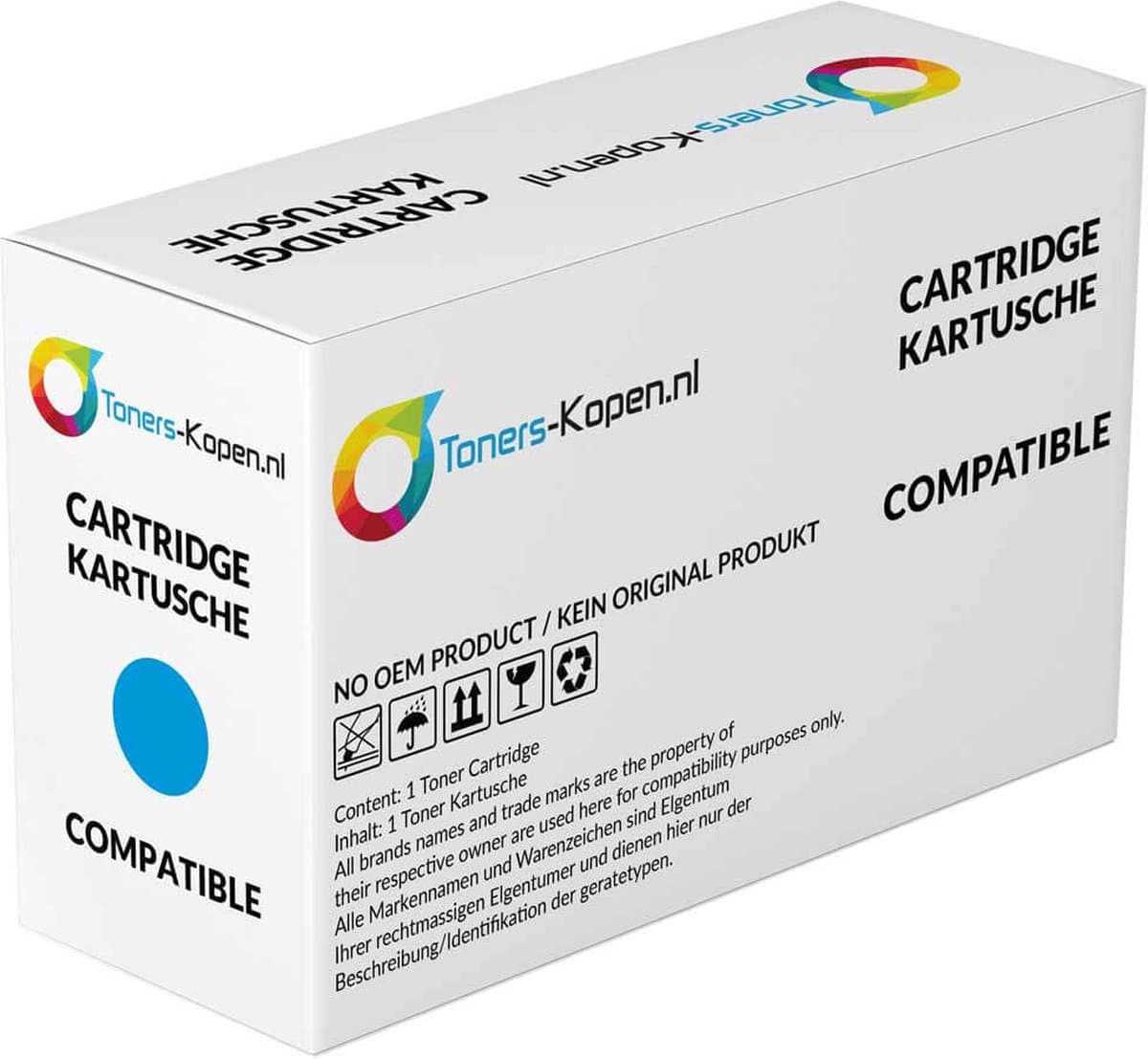 HP 415A W2031A Toner Cyaan 2100 Pagina's - Huismerk Compatible - toner HP Color Laserjet Pro M454dn M454dw MFP M479dw M479fdn - W2031A compatible W2031A alternatief - HP toner