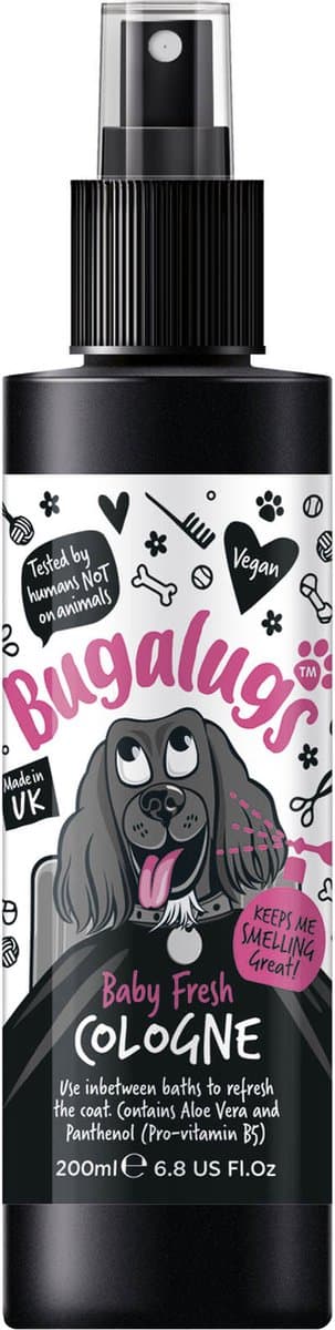 Bugalugs - Vachtverzorging hond - Baby Fresh hondenparfum - Alle huidtypes - Dierproefvrij - Vegan - 200 ml