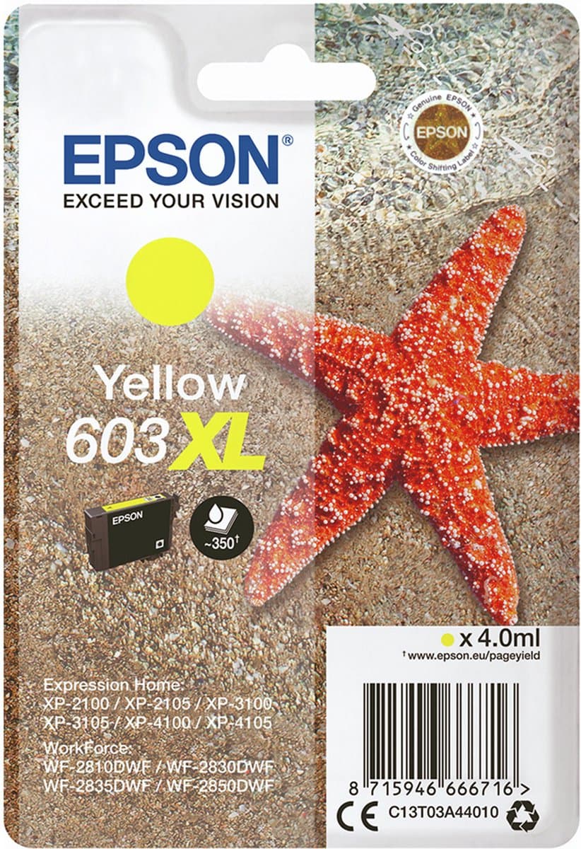 Epson C13T03A44020 inktcartridge, 1 stuk, origineel, hoge capaciteit (XL), geel