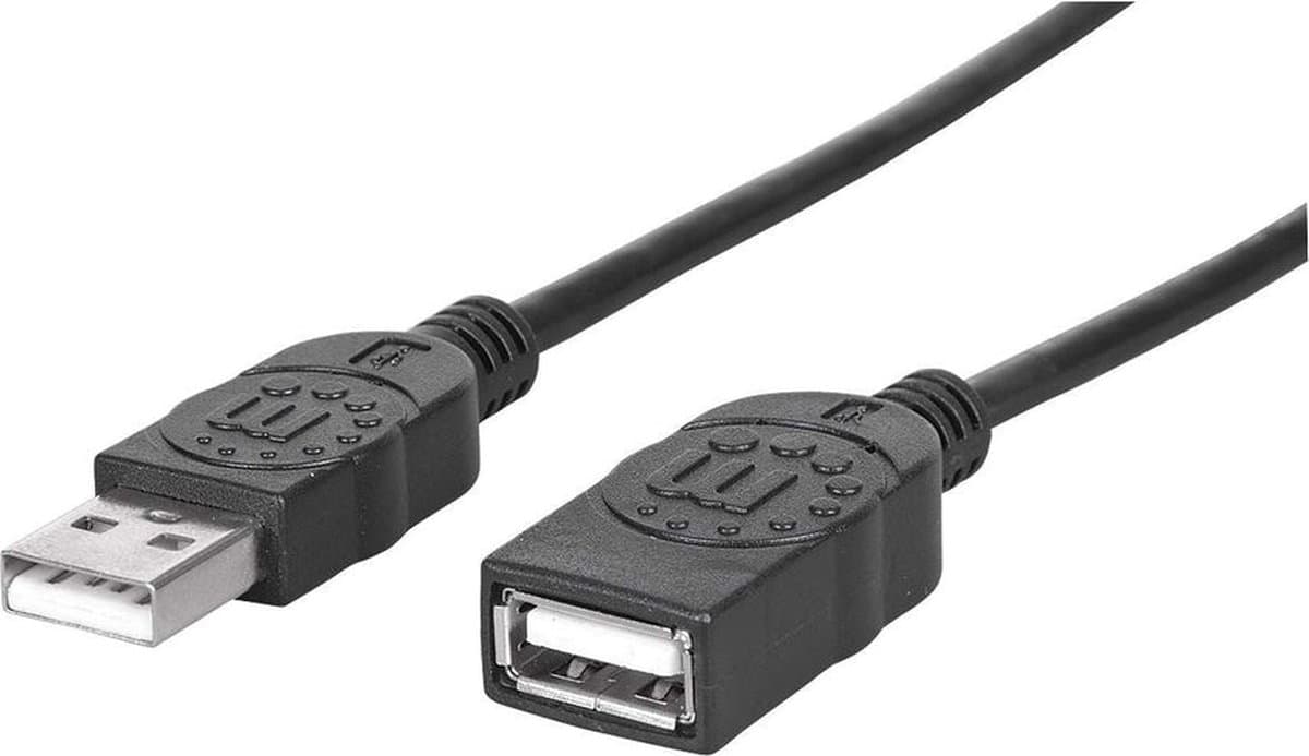 Manhattan USB 2.0 A Male naar USB 2.0 A Female - 1.8 m