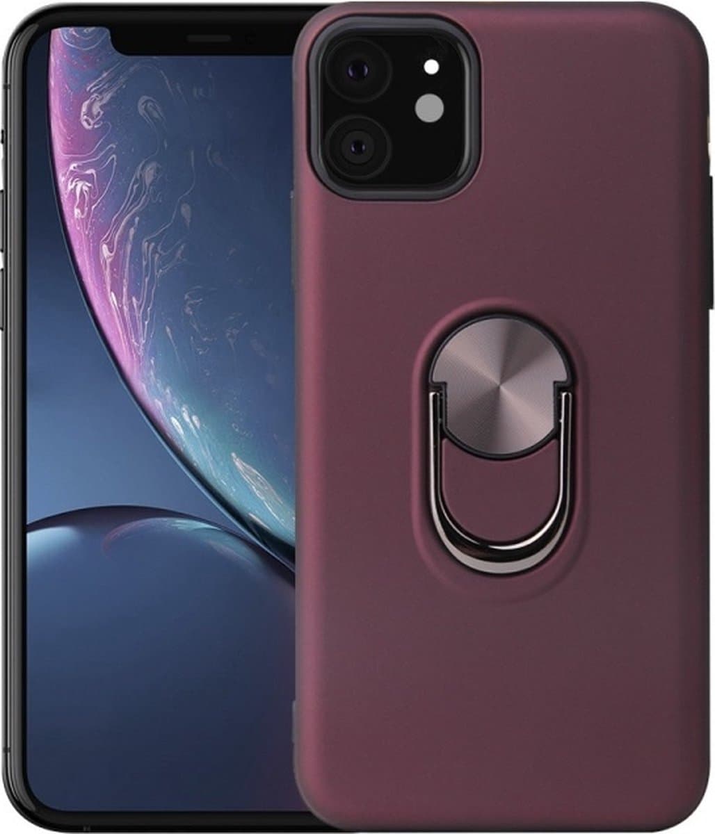 Hoesje Geschikt voor iPhone 11 hoesje Shockproof Armor case - back cover – TPU – Wijn Rood