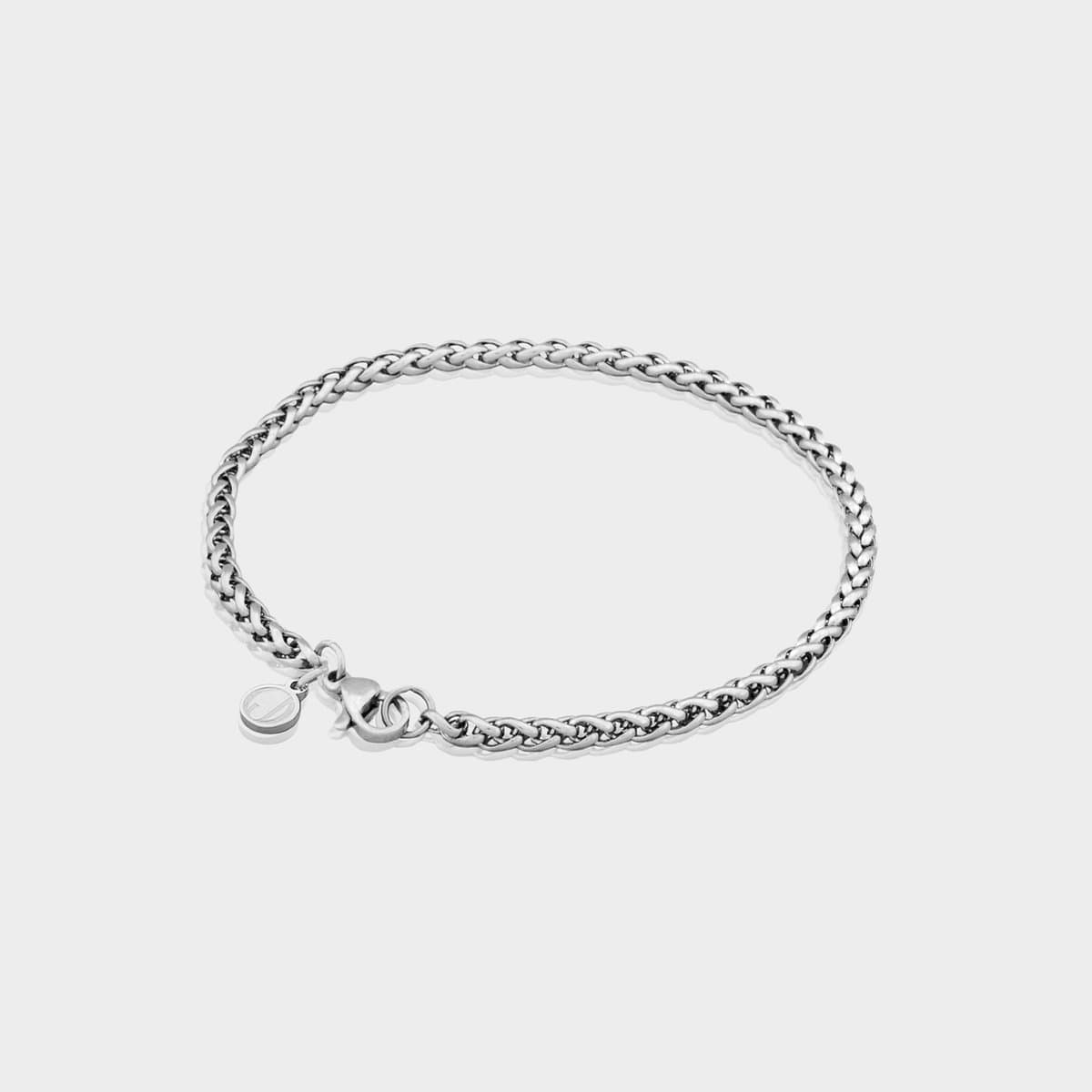 Wheat Armband 3 mm - Zilveren Schakelarmband - 21 cm lang - Armband Heren - Olympus Jewelry