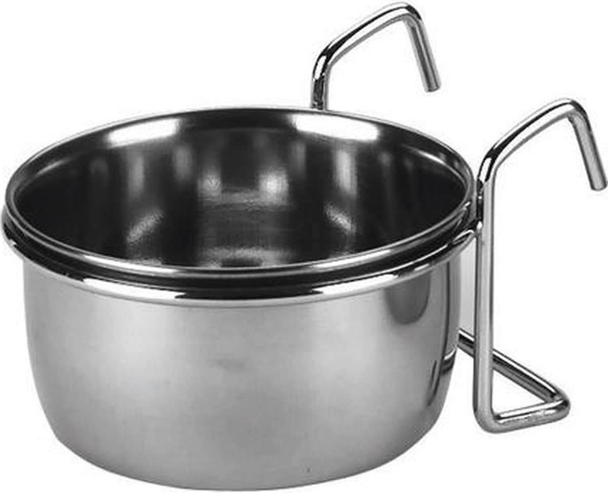 RVS bakje met ophanghaak – Ø 7 cm - RVS bakje 7 cm met haak - Voerbakjes - Benodigdheden - Servies