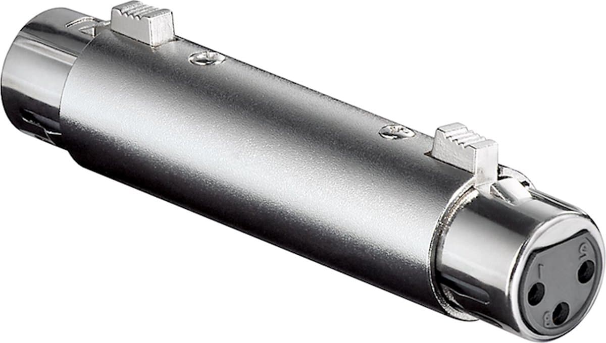 Powteq - Professioneel XLR koppelstuk - 2 x XLR female - XLR 3 pins - Metalen behuizing