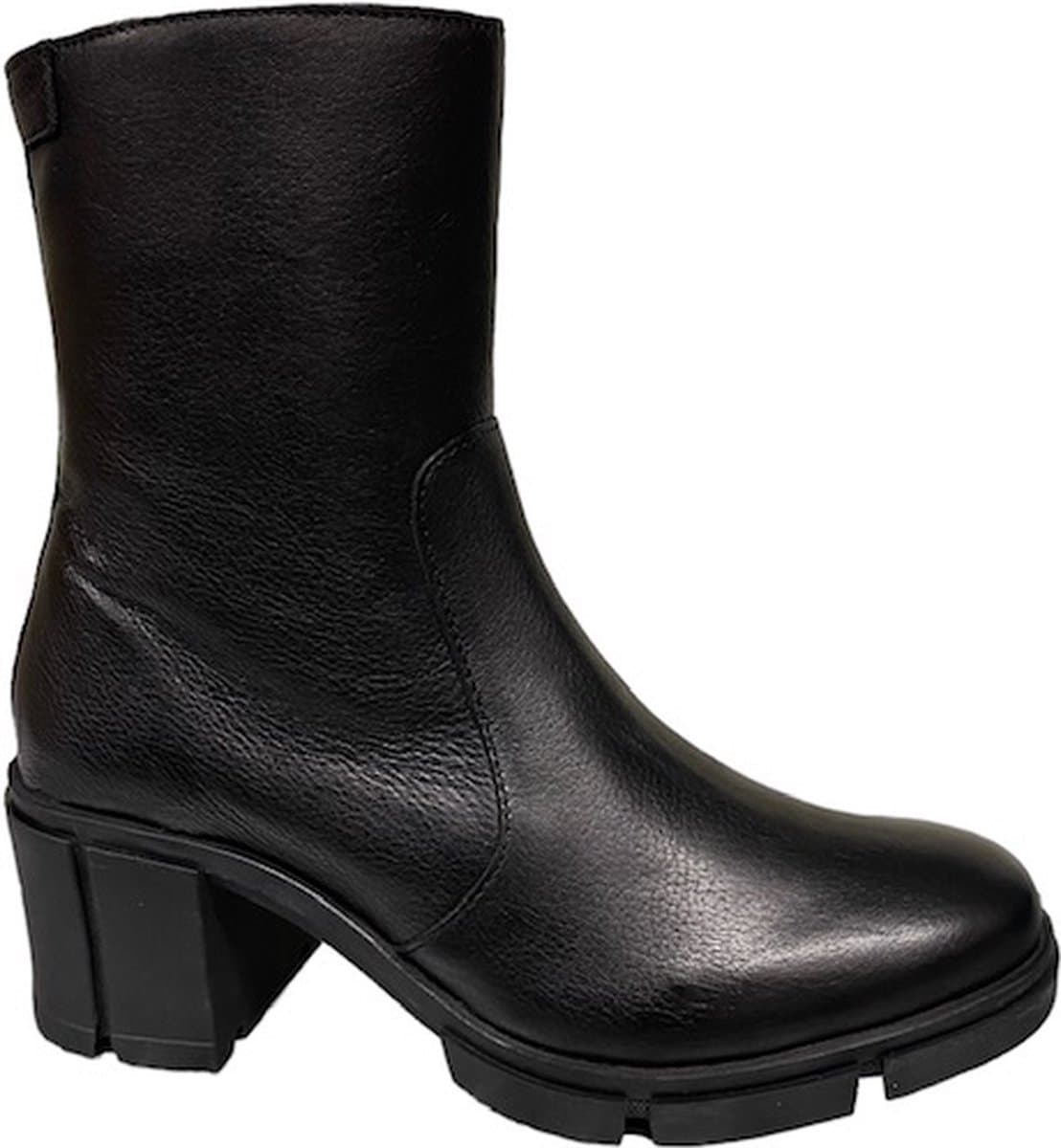 Tango Romy Heel 501 Enkellaarsjes - Enkelboots met rits - Dames - Zwart - Maat 37