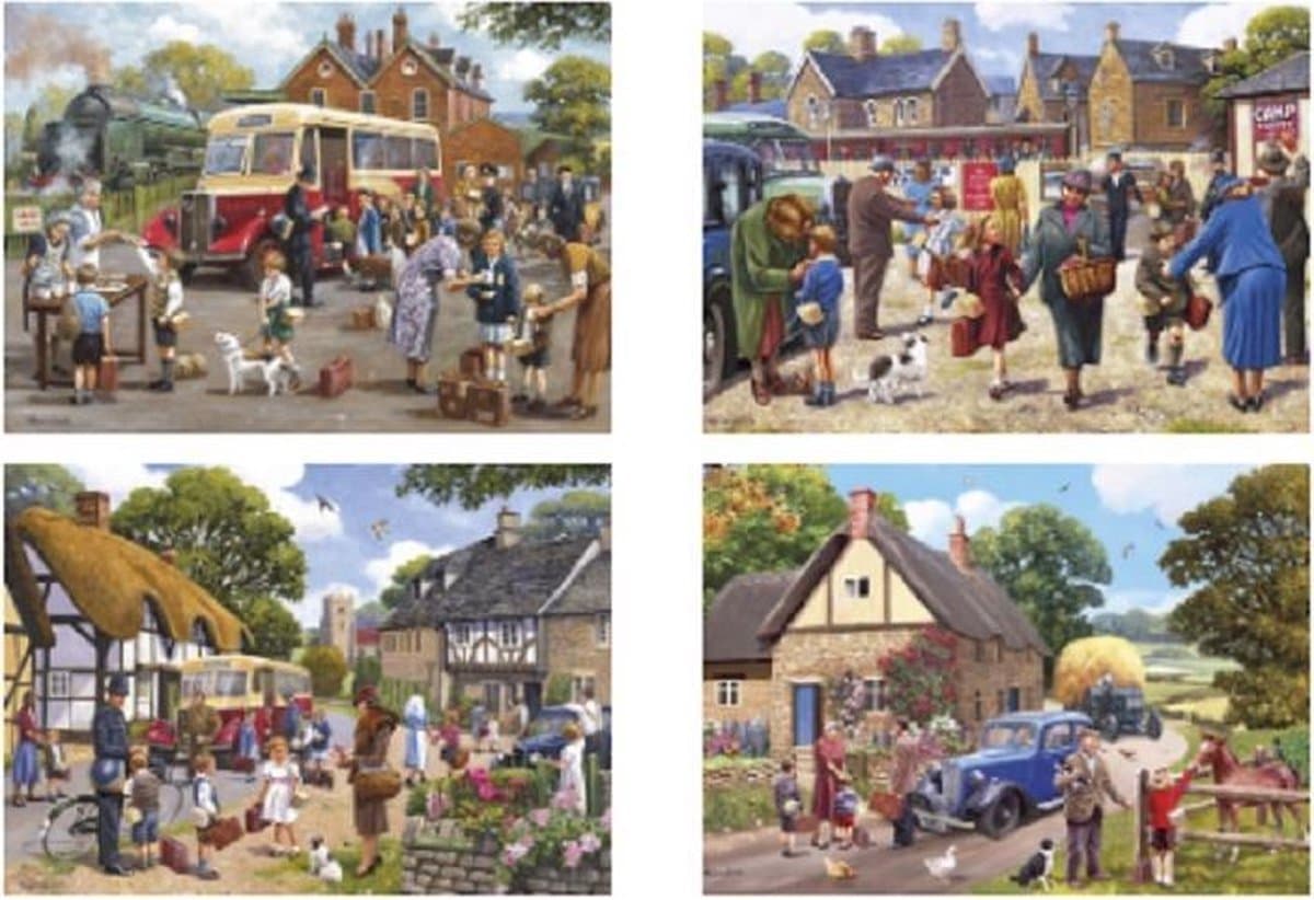 Gibsons - The Evacuees (door Kevin Walsh.) - 4×500 stukjes 48×34cm (b×h) - Legpuzzel voor volwassenen