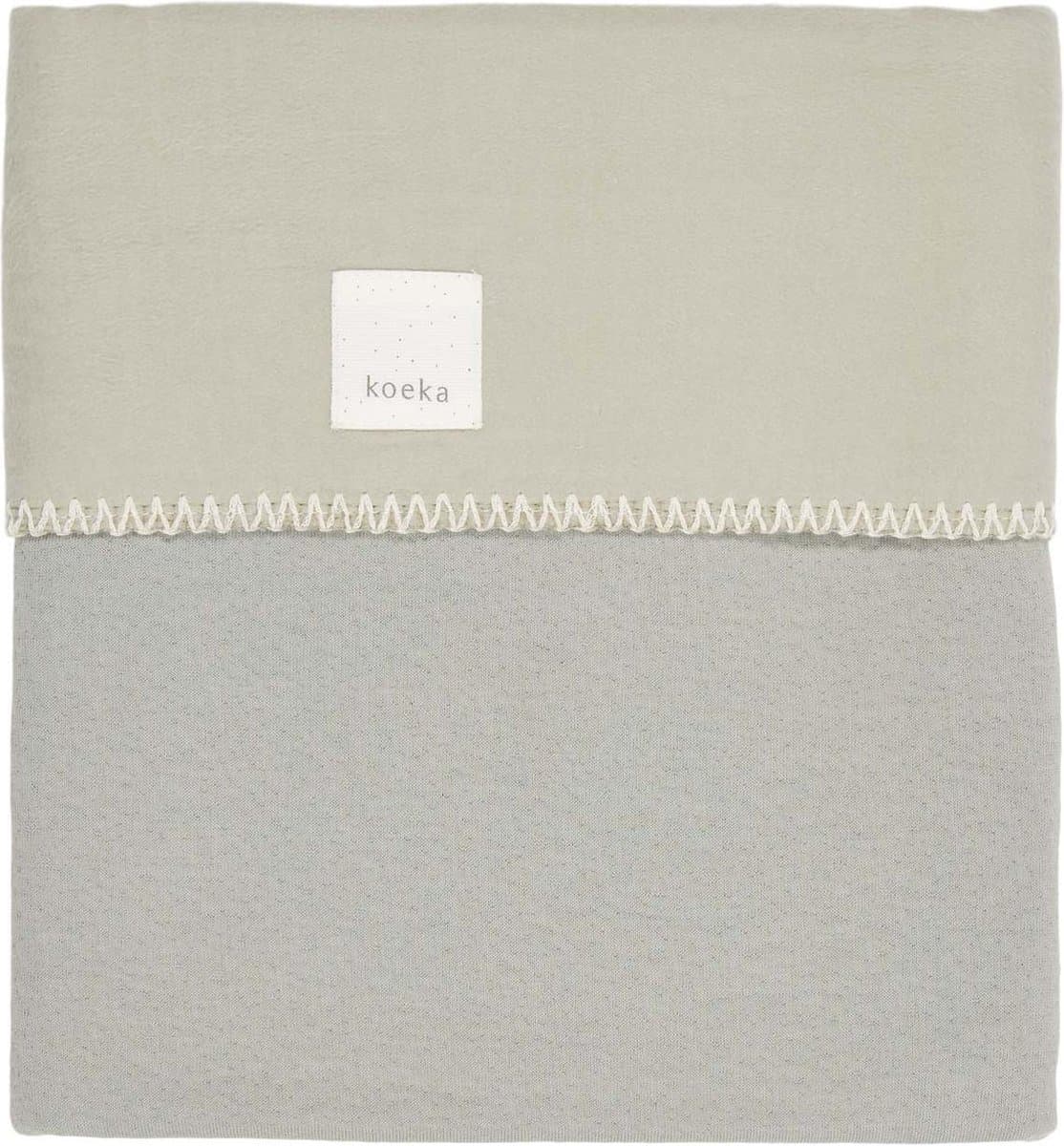 Koeka Wiegdeken Runa flanel - groen - 75x100cm