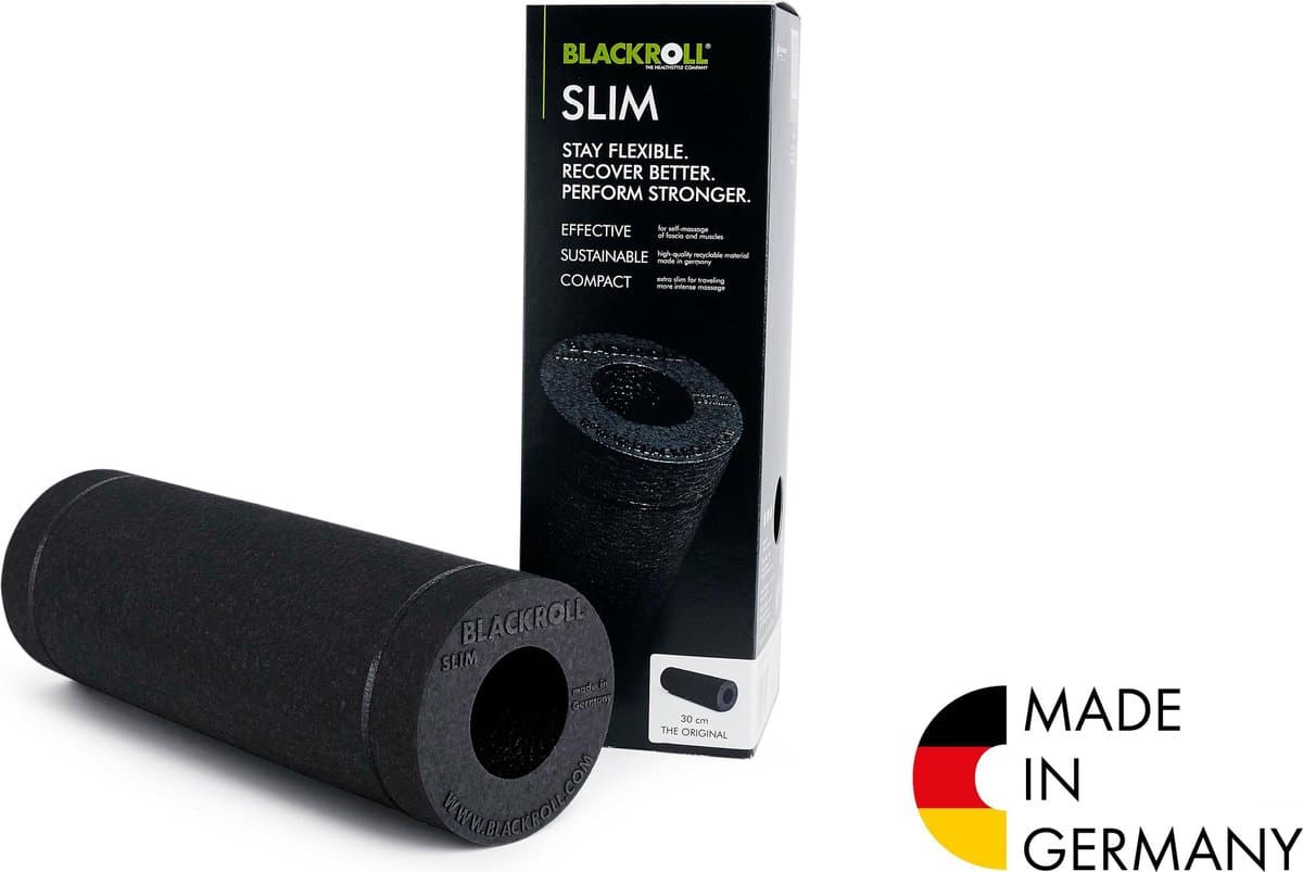 Blackroll Slim Foam Roller - 30 cm / Zwart / Kleinere diameter