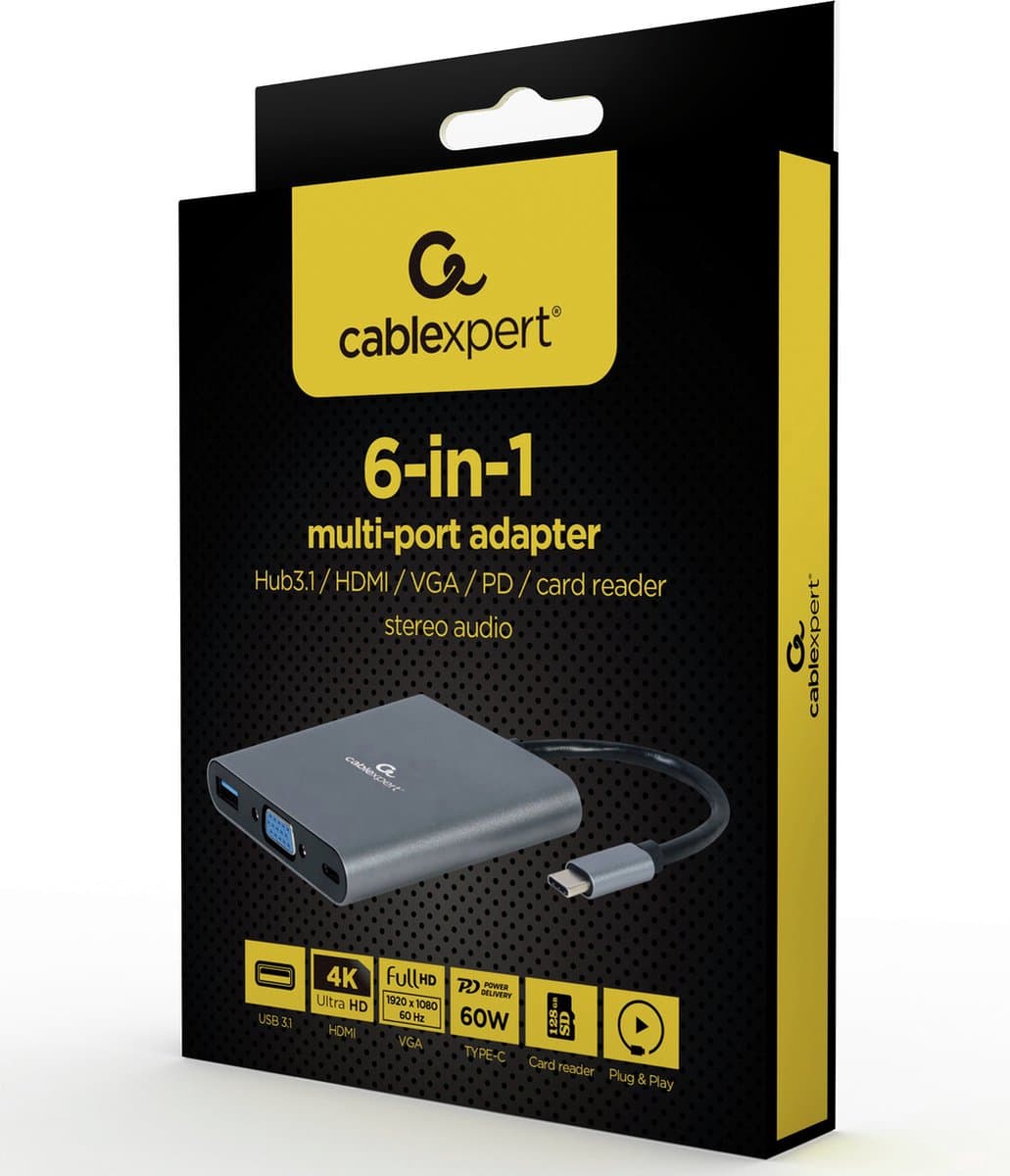 USB Hub GEMBIRD A-CM-COMBO6-01