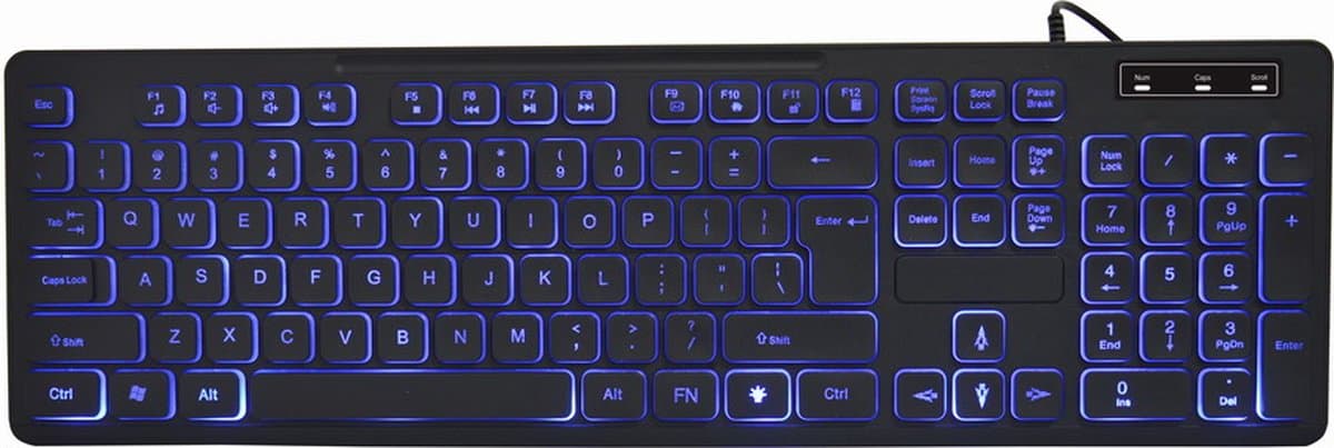 Multimedia toetsenbord (zwart) met BackLight
