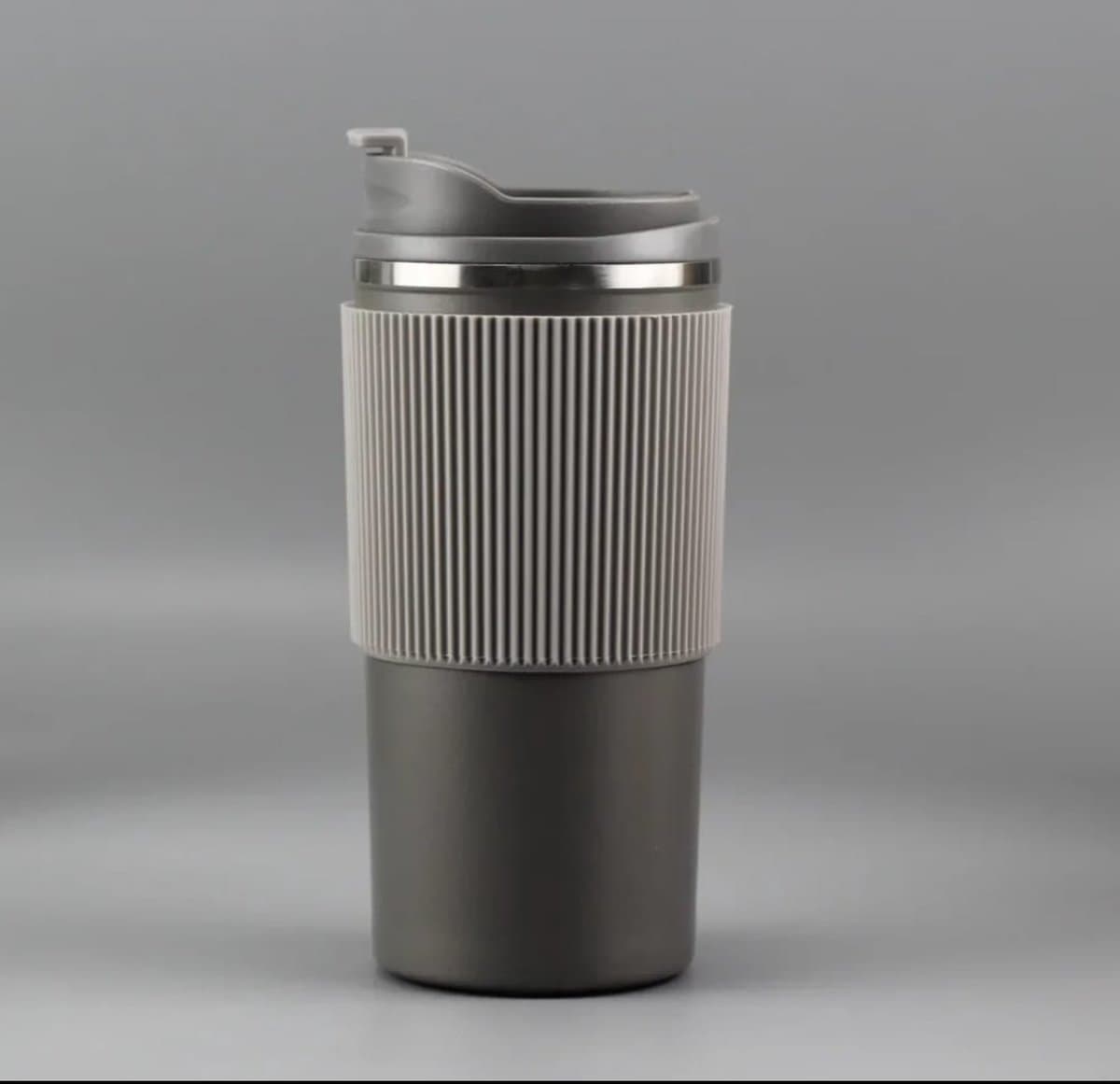To-Go Koffiebeker/Thermo Beker RVS - 450 ML - Grijs