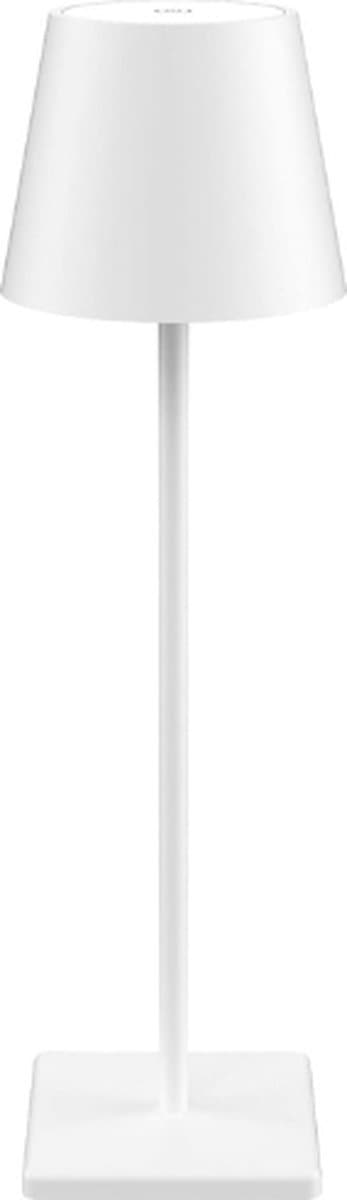 Oplaadbare Tafellamp - Dimbaar - Aluminium - Bureaulamp - Waterdicht - 38CM - Nachtlamp - Wit