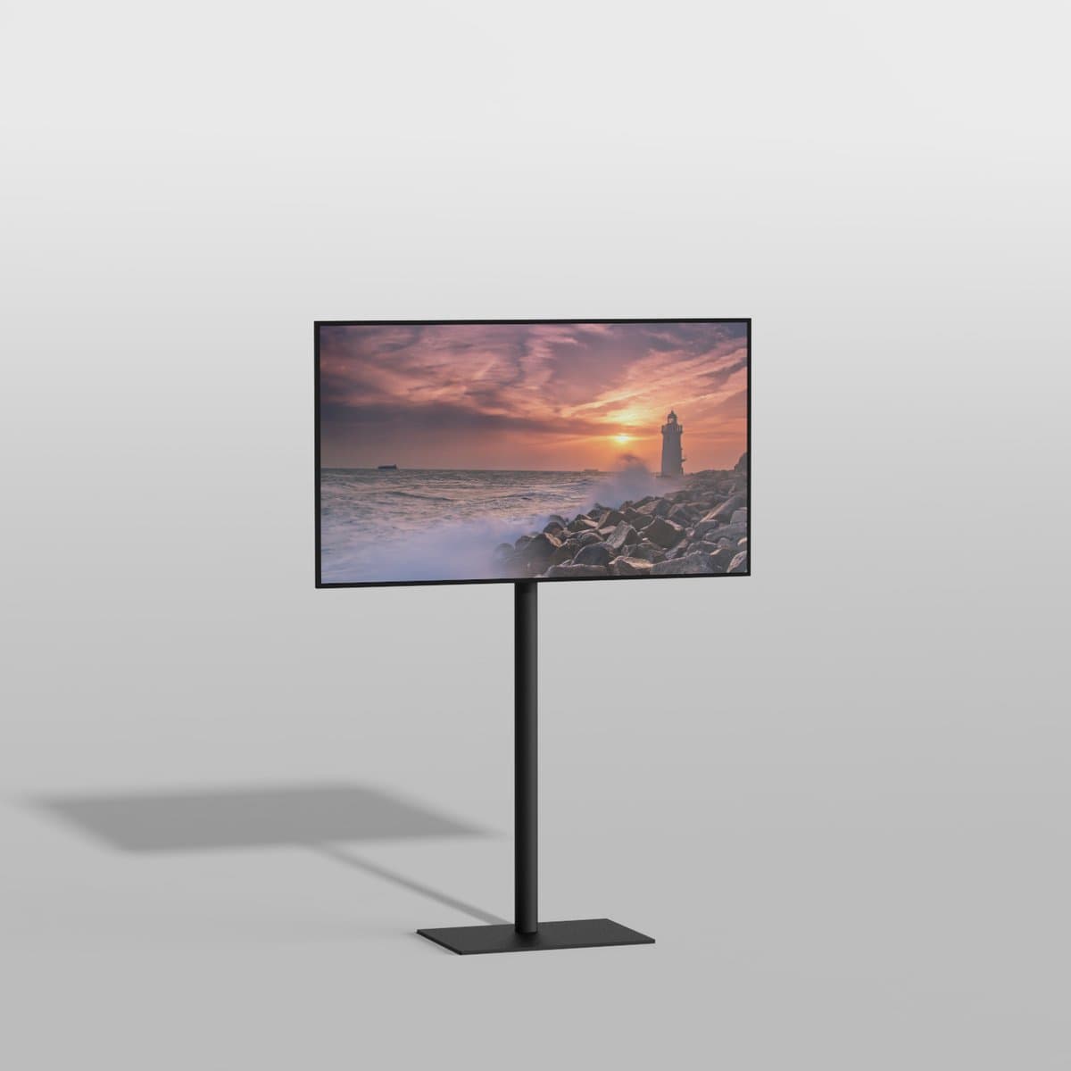 TV vloerstatief TILE 120 Design Tv standaard Trendy zwart staal 19-40” - MULTI FIT VESA 100X100 tot 400x400