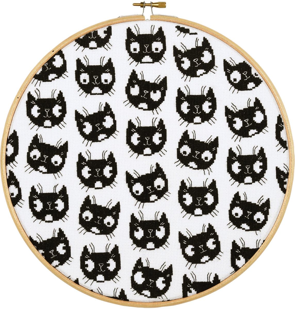 Vervaco - Telpakket kit met borduurring - Eva Mouton - Zwarte katten - PN-0216253 - Borduren - Borduurpakket - Borduurpakket volwassenen - Borduurpakket kind