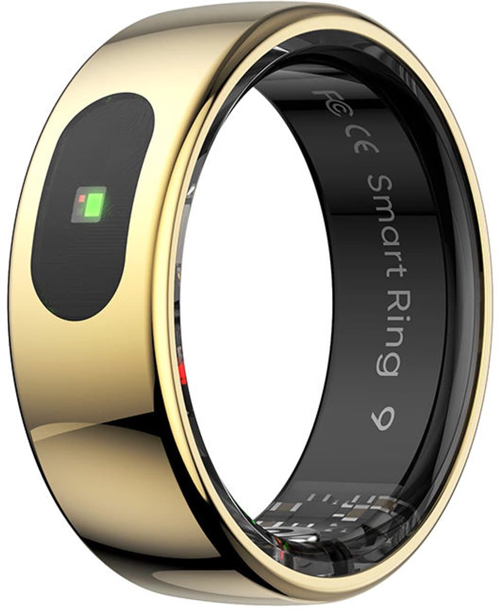 WizBay Premium Select® Smart Ring Goud - Maat 8 - Smart Ring met Hartslag, Slaap, Zuurstof - Multi Sport Modi