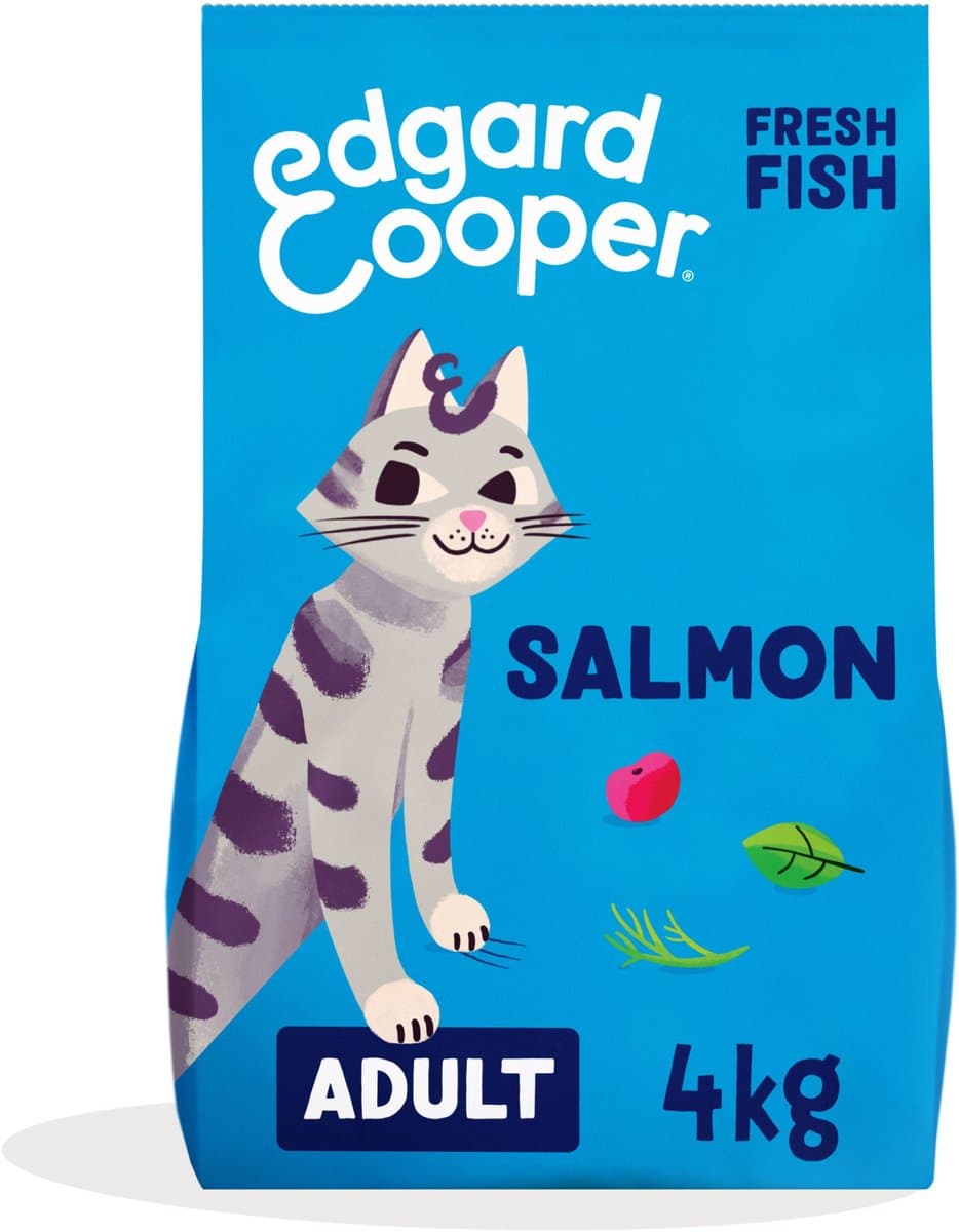 Edgard & Cooper Kattenvoer Brokjes - Graanvrij - Verse Zalm - 4kg