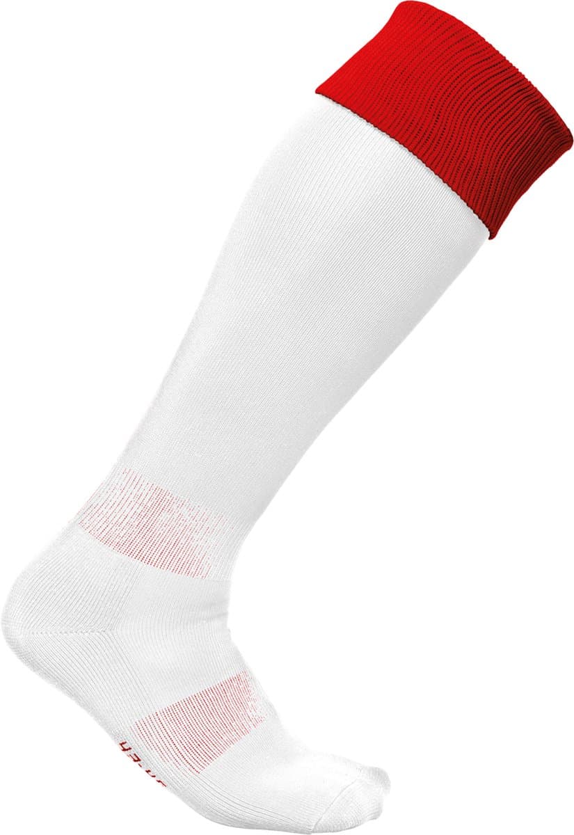 PROACT® Tweekleurige sportsokken PA0300 - White / Sporty Red - 27/30 EU