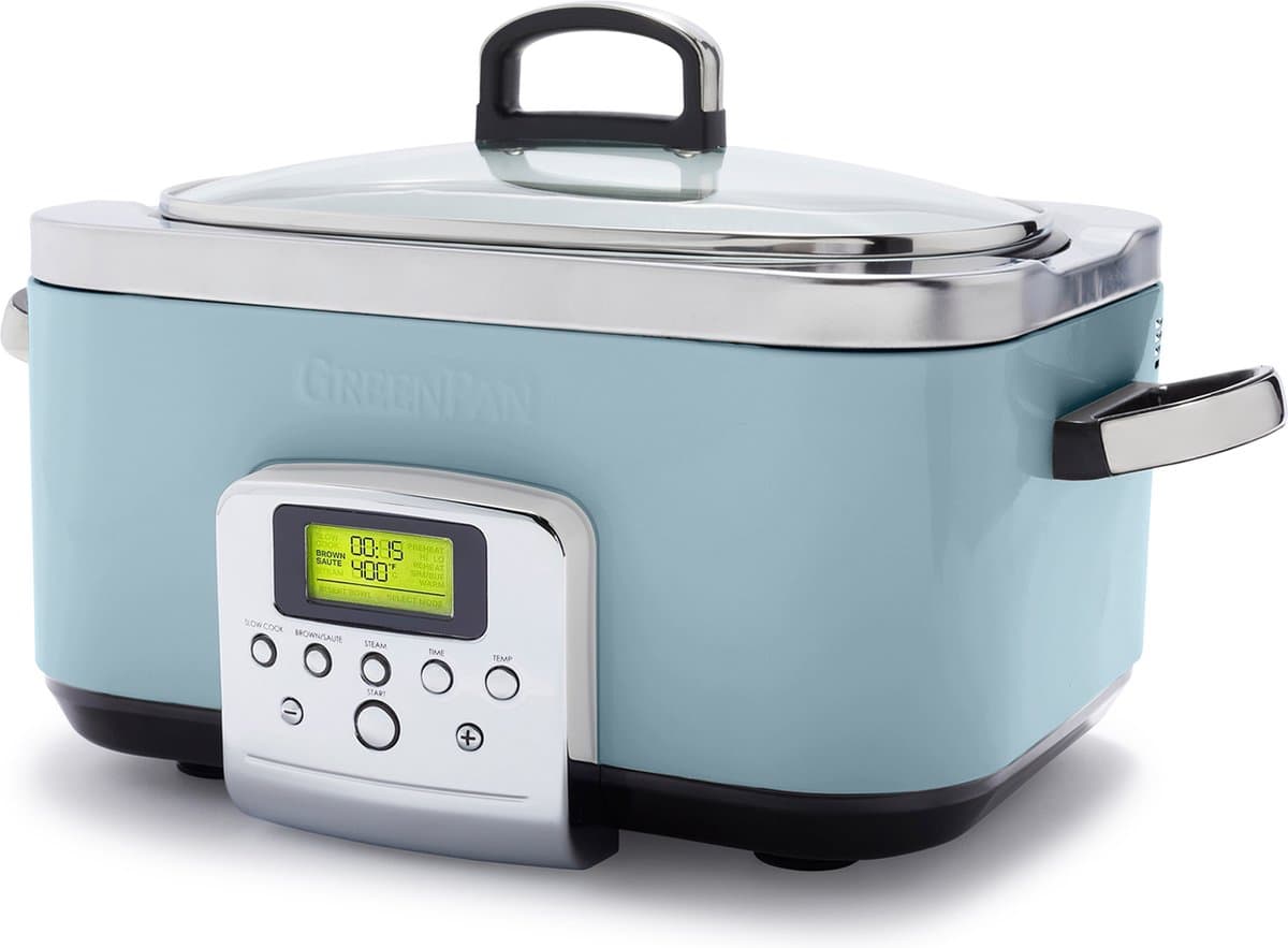 GreenPan Elite Slowcooker Blue Haze 6L - PFAS-vrij