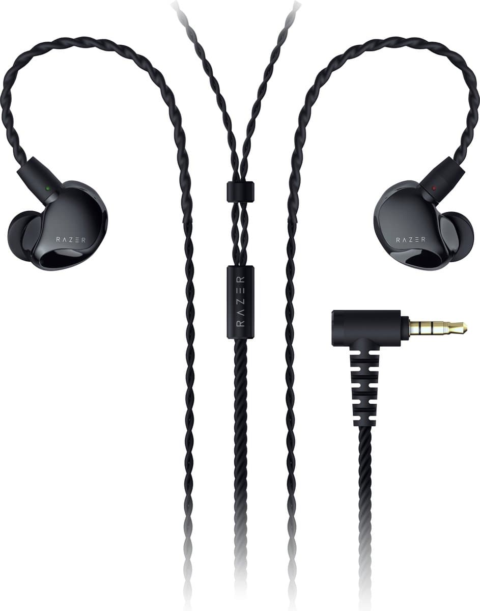 Razer Moray - Ergonomische In-Ear Oordopjes - Streaming Oortjes - Passieve Ruisonderdrukking - Zwart