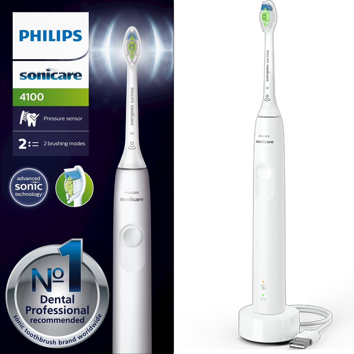Philips Sonicare 4100 HX3681/33 Wit