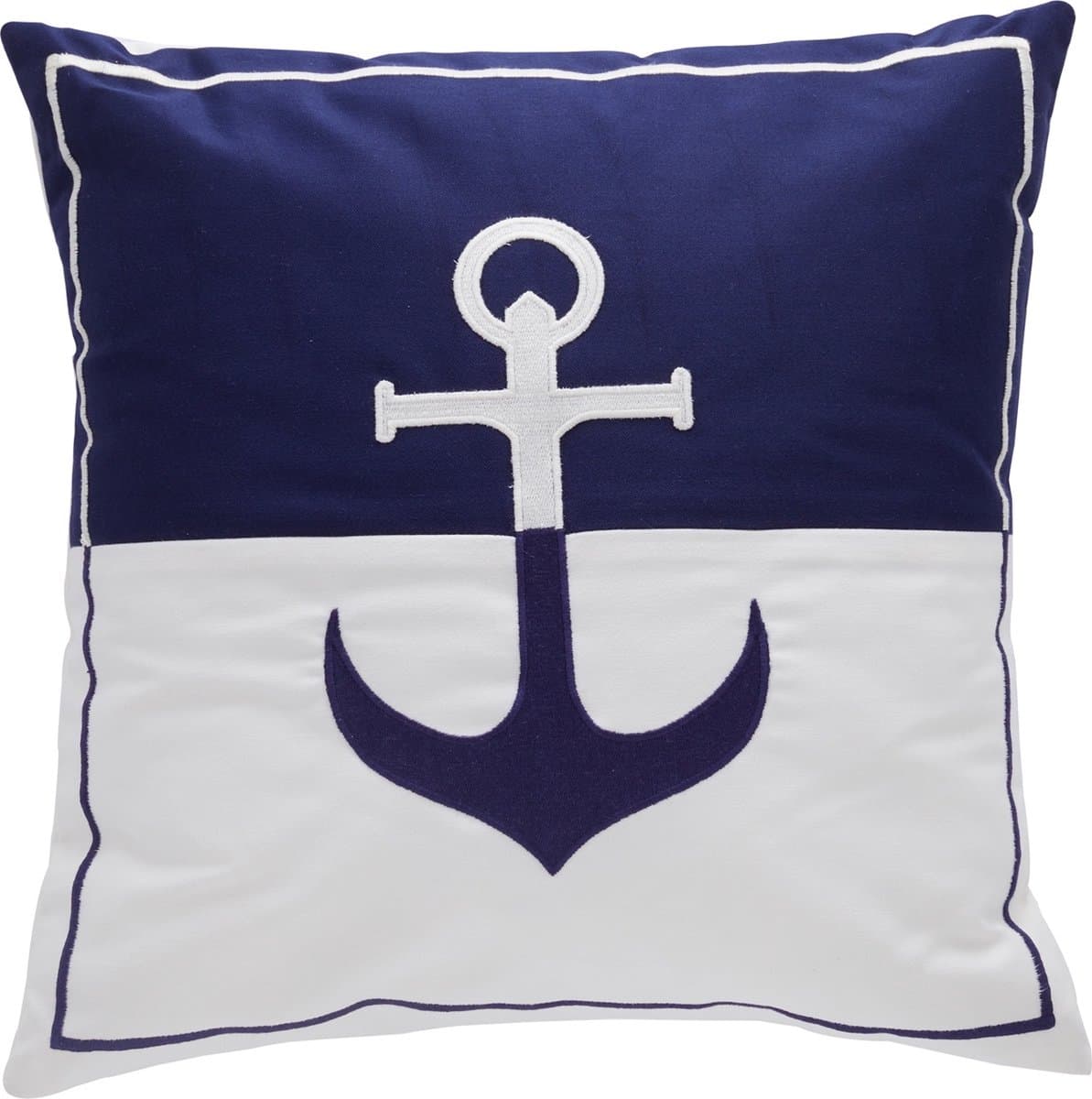Marine Business Santorini blauw witte Kussens 40 x 40 cm - 2 stuks