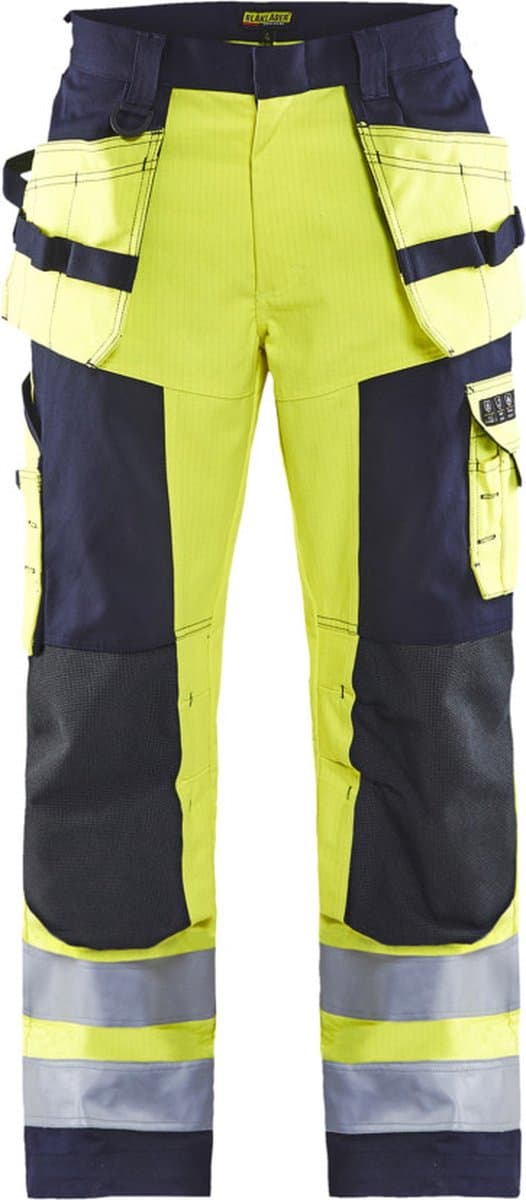 Blaklader Multinorm werkbroek 1579-1514 - High Vis Geel/Marineblauw - D92