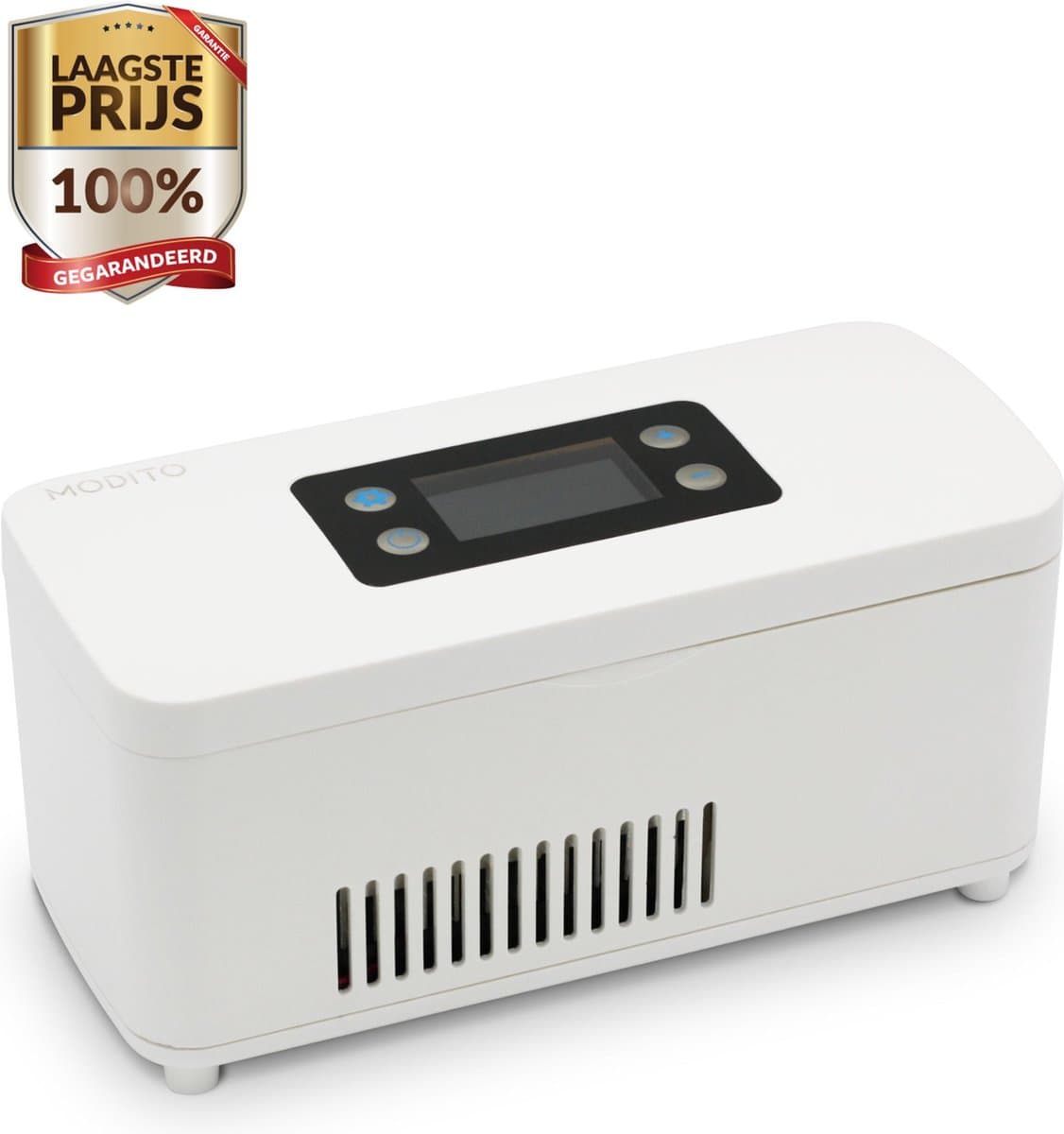 Modito Draagbare insuline/medicijnen koelkast - LCD scherm- 8 uur Batterijcapaciteit- Koelbox - Medicatie- Gekoelde medicatie Koeltas - Wit
