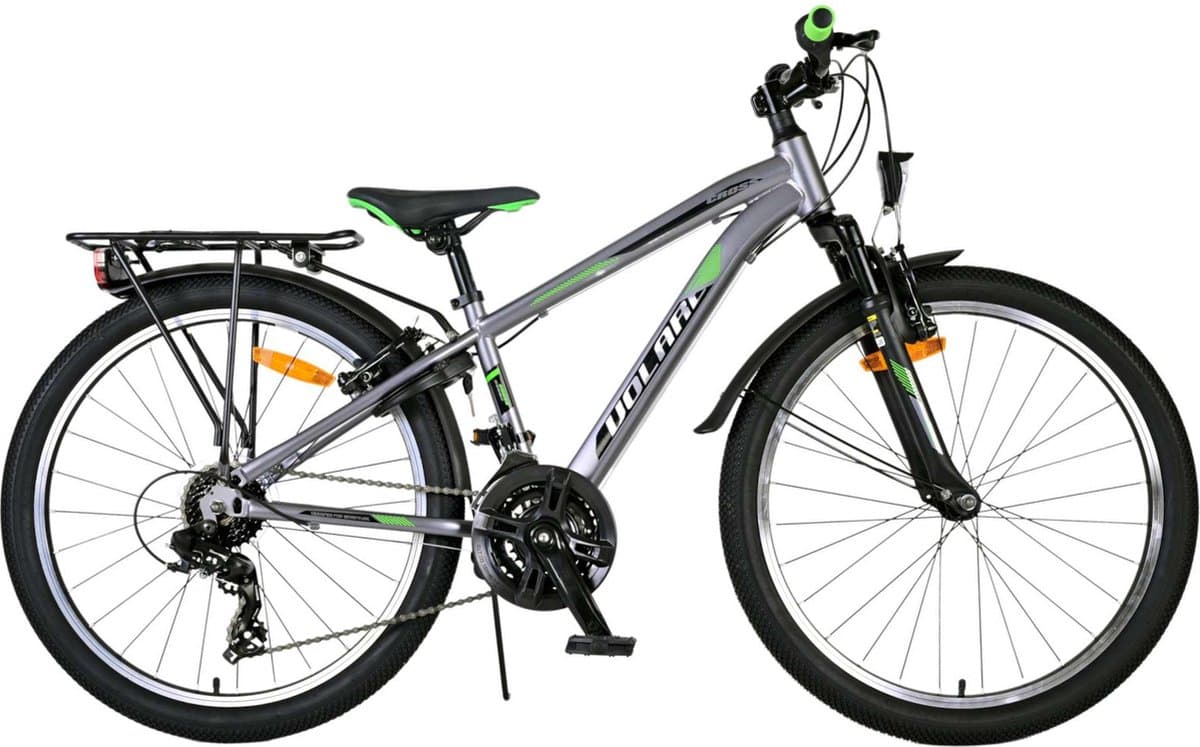 Volare Cross Kinderfiets - Jongens - 24 inch - Grijs - 21 versnellingen - Twee handremmen