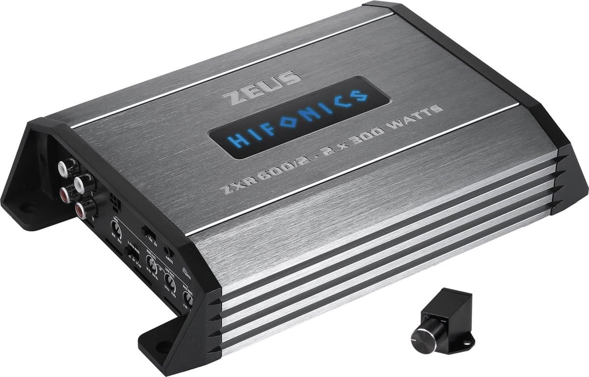 HiFonics ZXR600/2 - Autoversterker - 2 kanaals versterker - 2x 175 Watt RMS of 1x 600 Watt RMS gebrugd