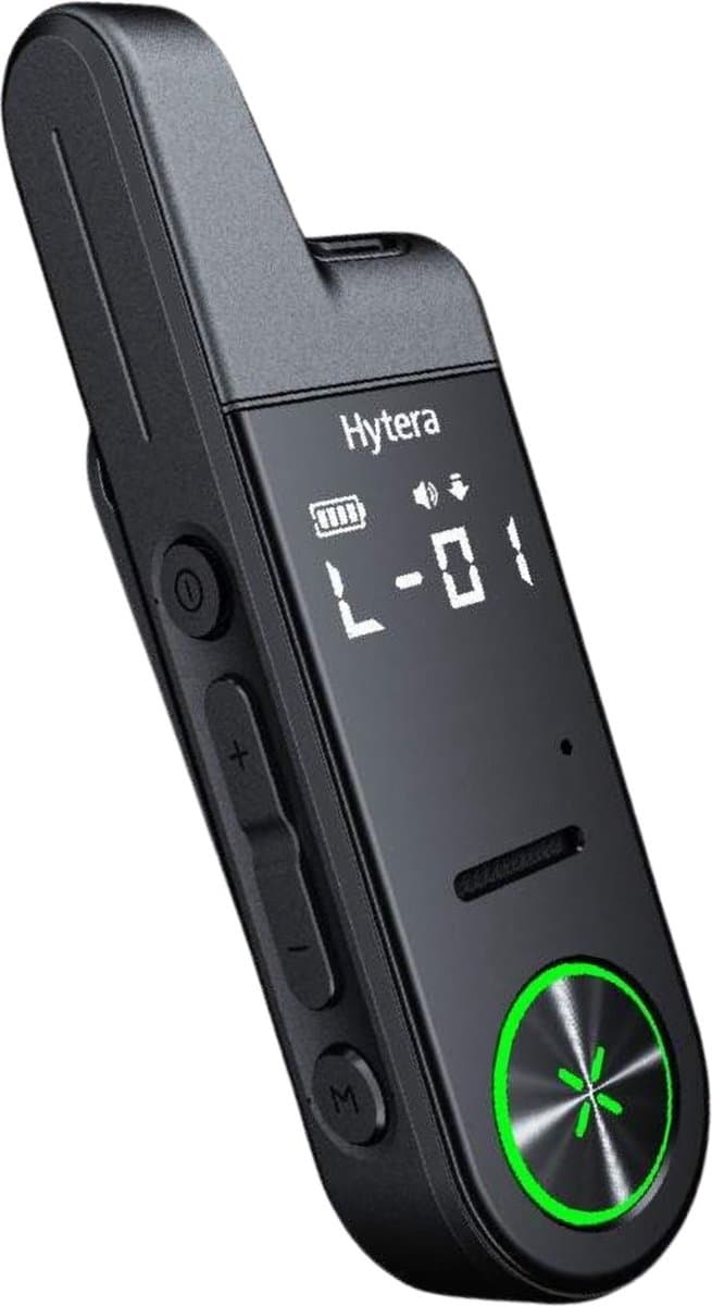 Hytera S1 Mini PMR446 Licentievrije Walkie Talkie, ultradun, compact, slank en lichtgewicht, analoge radio, 3,5 mm audioaansluiting, Type-C snelladen