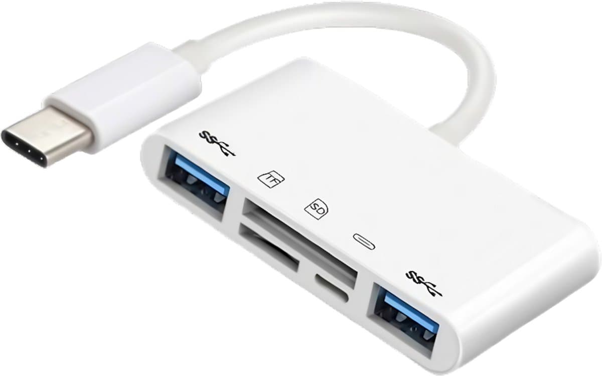 USB-C Camera Connection kit 5 in 1 voor iPhone 17, iPhone 16, iPhone 15, iPad & andere apparaten met USB-C aansluiting / USB 3.0 / MICRO SD