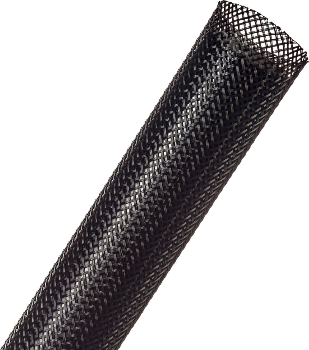 Techflex-PTN0.13BK/33-Kabelsok-Kabelsleeve-Kabelbeschermer-Kabel Management–Kabelkous-Kabelmantel-1.2-2.44mm-Zwart-lengte:33 mtr