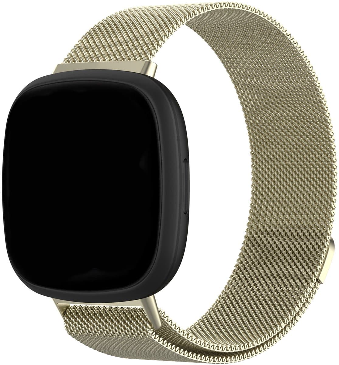 123watches milanese band - champagne - SM - Geschikt voor Fitbit Versa 3 & 4 / Sense