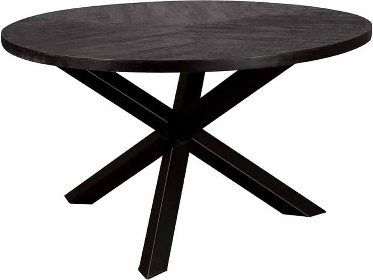TOFF Viola round diningtable iron star leg - 130 - black
