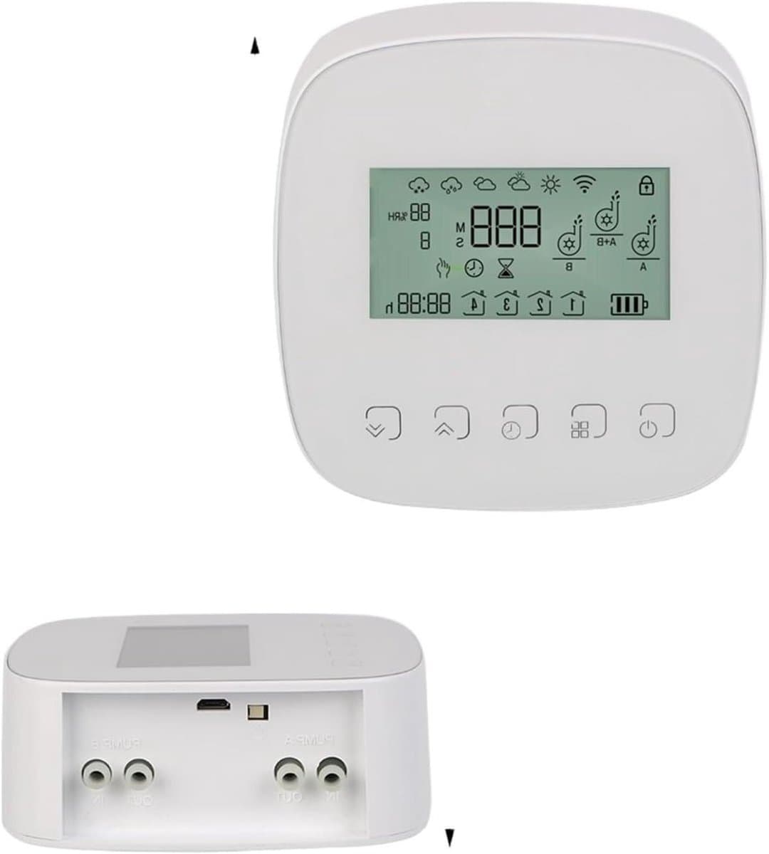 Automatische Watertimer - Irrigatie Controller - Planten Water Geven - Zonne-energie Voeding - 10 Meter Buis - Wit