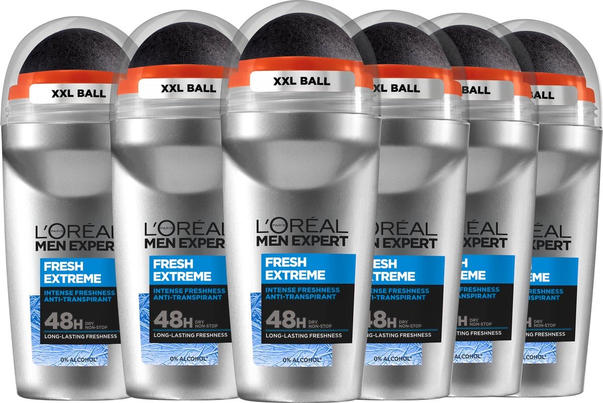 L’Oréal Paris Men Expert Fresh Extreme Deodorant Roller - 6 x 50ml