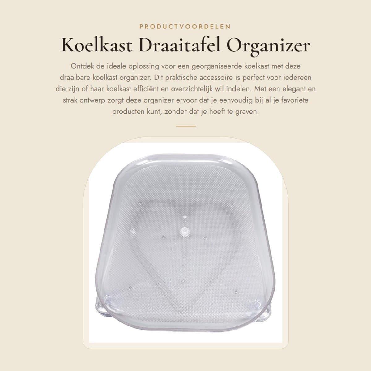 Dailygoods- Koelkast Organizer 360 Graden Draaibaar - Koelkast Organizers - Koelkast Bakjes - Ruimtebesparend - 3 Stuks - Effectieve Opslag - Koelkastlade