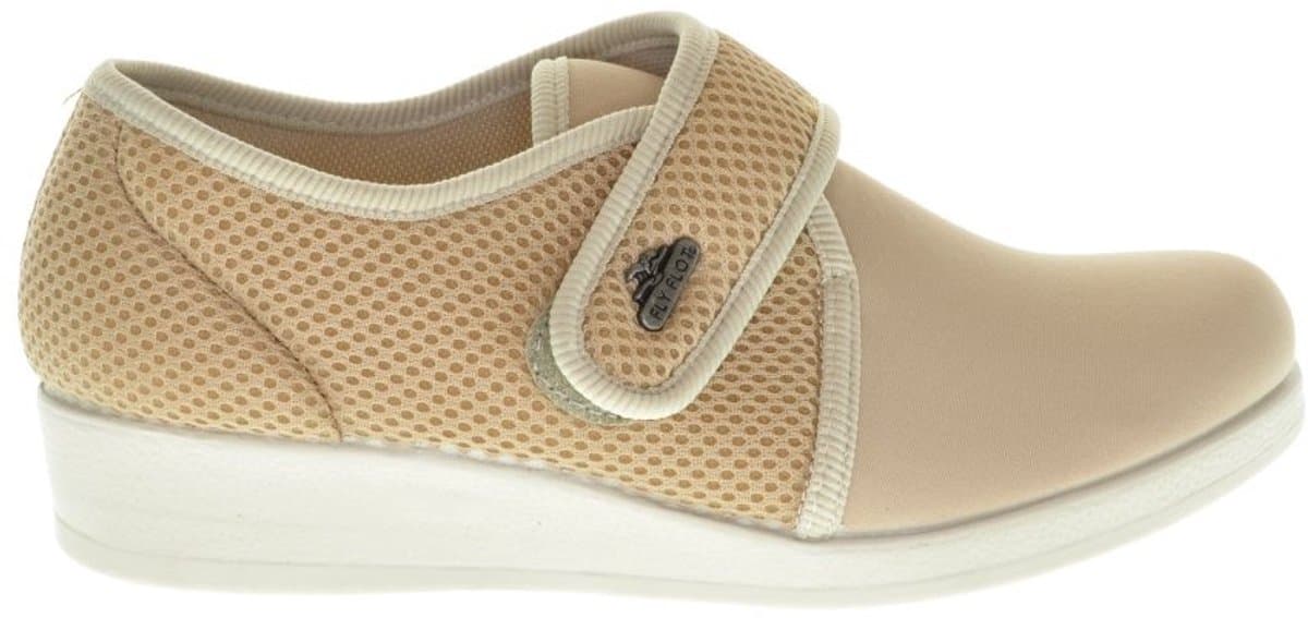 Fly Flot Beige Dames Pantoffel Lycra Met Velcro maat 39