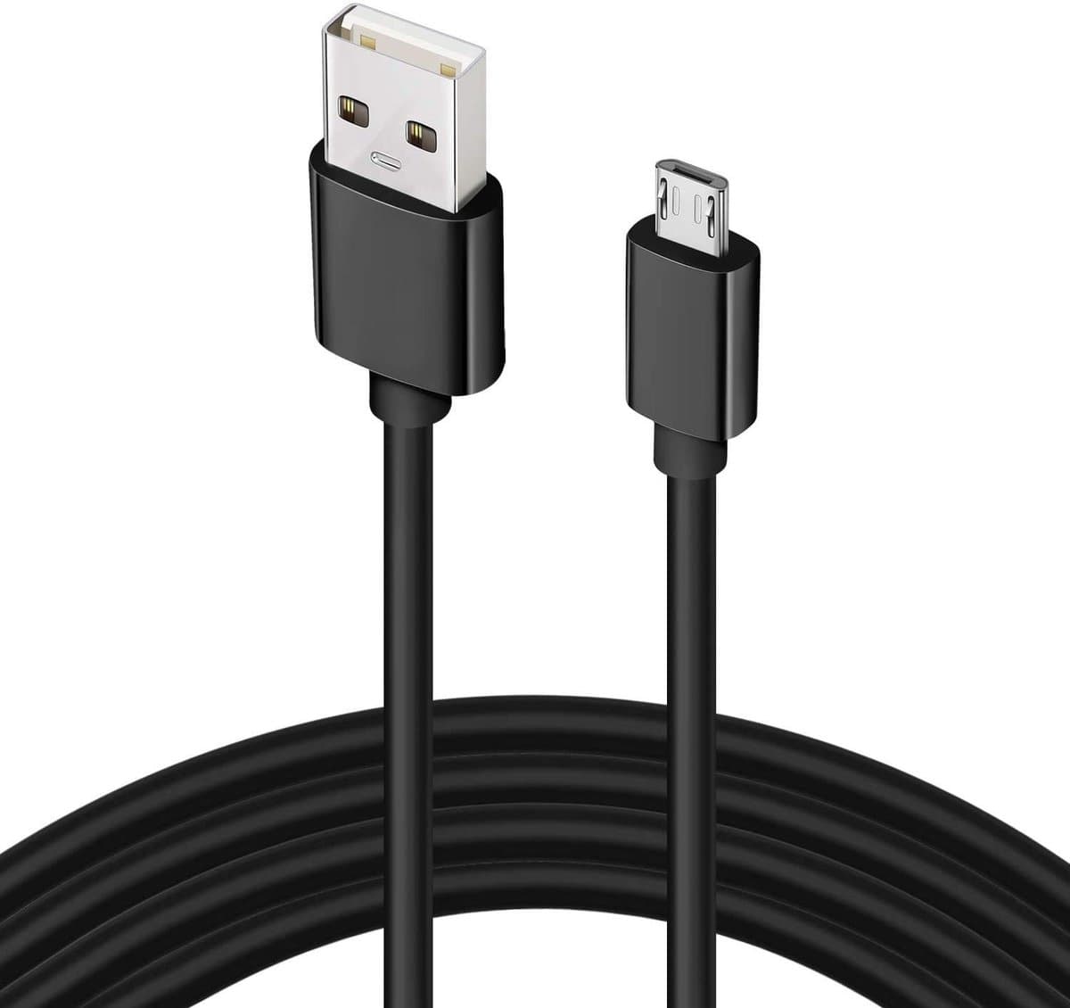 USB Oplaad- en Gegevenskabel voor Dragon Touch K10 en X10 Tablet - 2 Meter Zwart