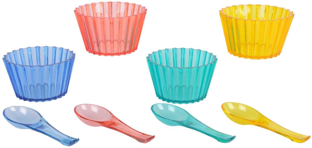 OttoSimon schaal plastic met lepel - kinderservies speelgoed.