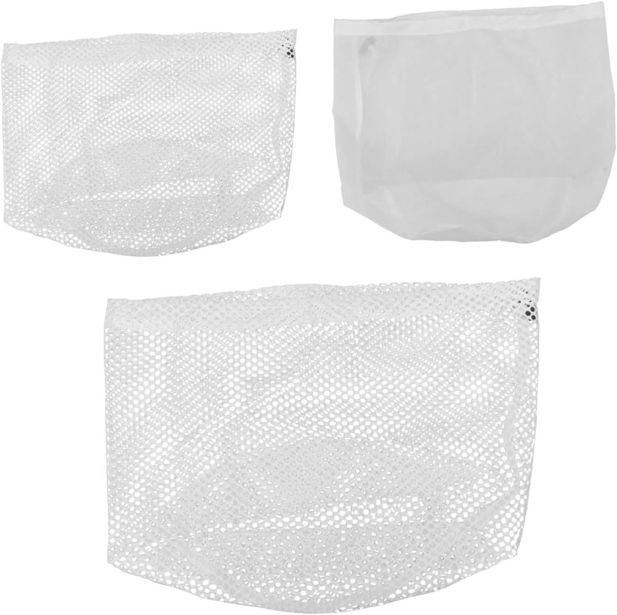 Waszakken Set - Mesh Tassen - Kleding Beschermen - Verstelbaar Trekkoord - 3 Maten - Wit