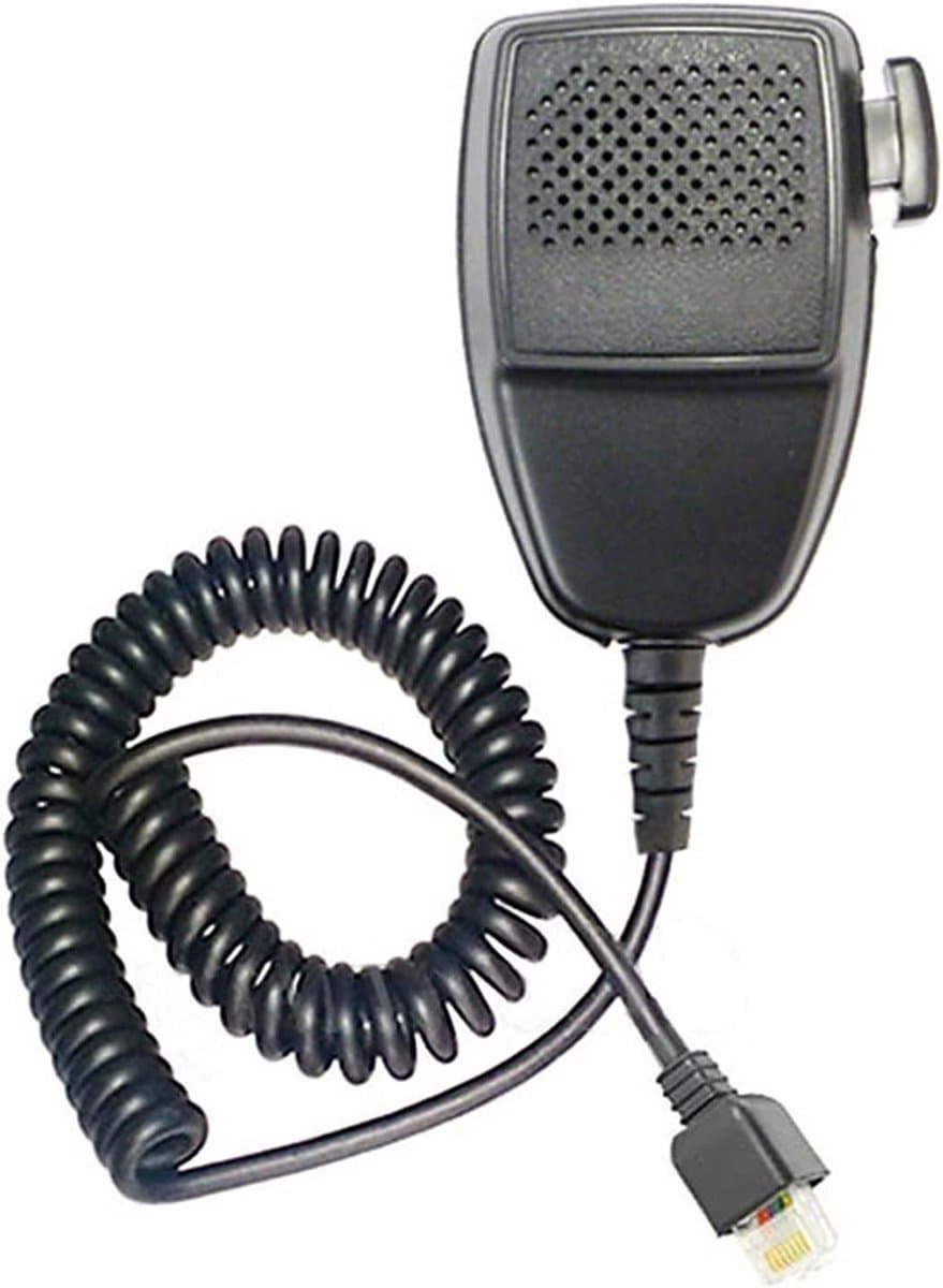 Handheld Luidspreker Microfoon - Portofoon Microfoon - Communicatie Radio - Heavy Duty Opgerolde Draad - 50 Gram - Zwart