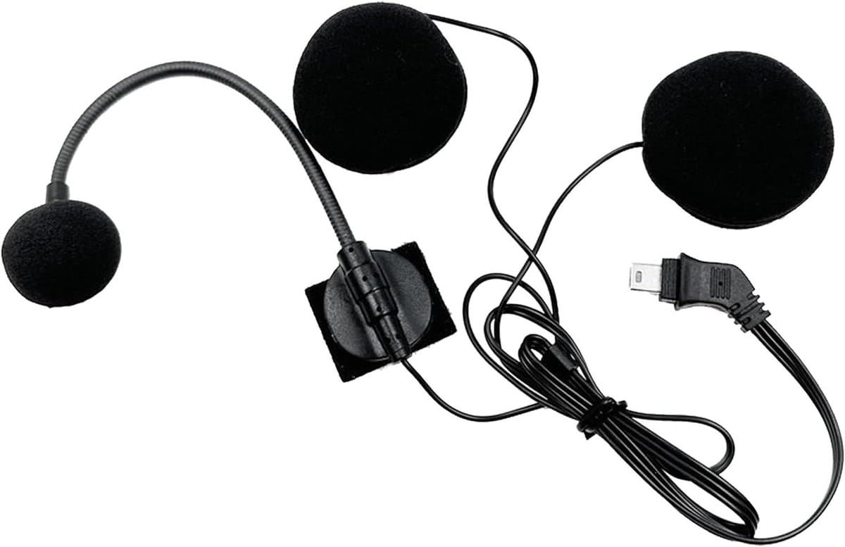 Motorhelm Microfoon - Helm Headset Microfoon - Motorrijden Communicatie - Omgevingsgeluid Onderdrukking - 77 cm draad - Zwart