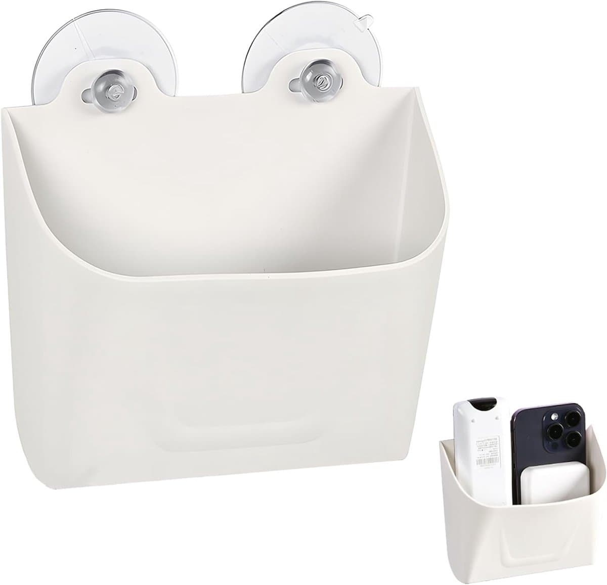 Muurbevestigde opbergdoos voor keukenkastdeuren, zelfklevend, ideaal voor badkamer en koelkast, kleine items organiseren en opbergen