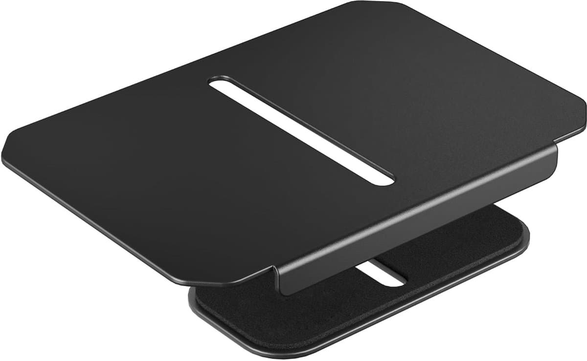 Monitor Arm Plaat - Versterkingsplaat - Bureau Bescherming - Krasbestendig Metaal - Universeel - Zwart